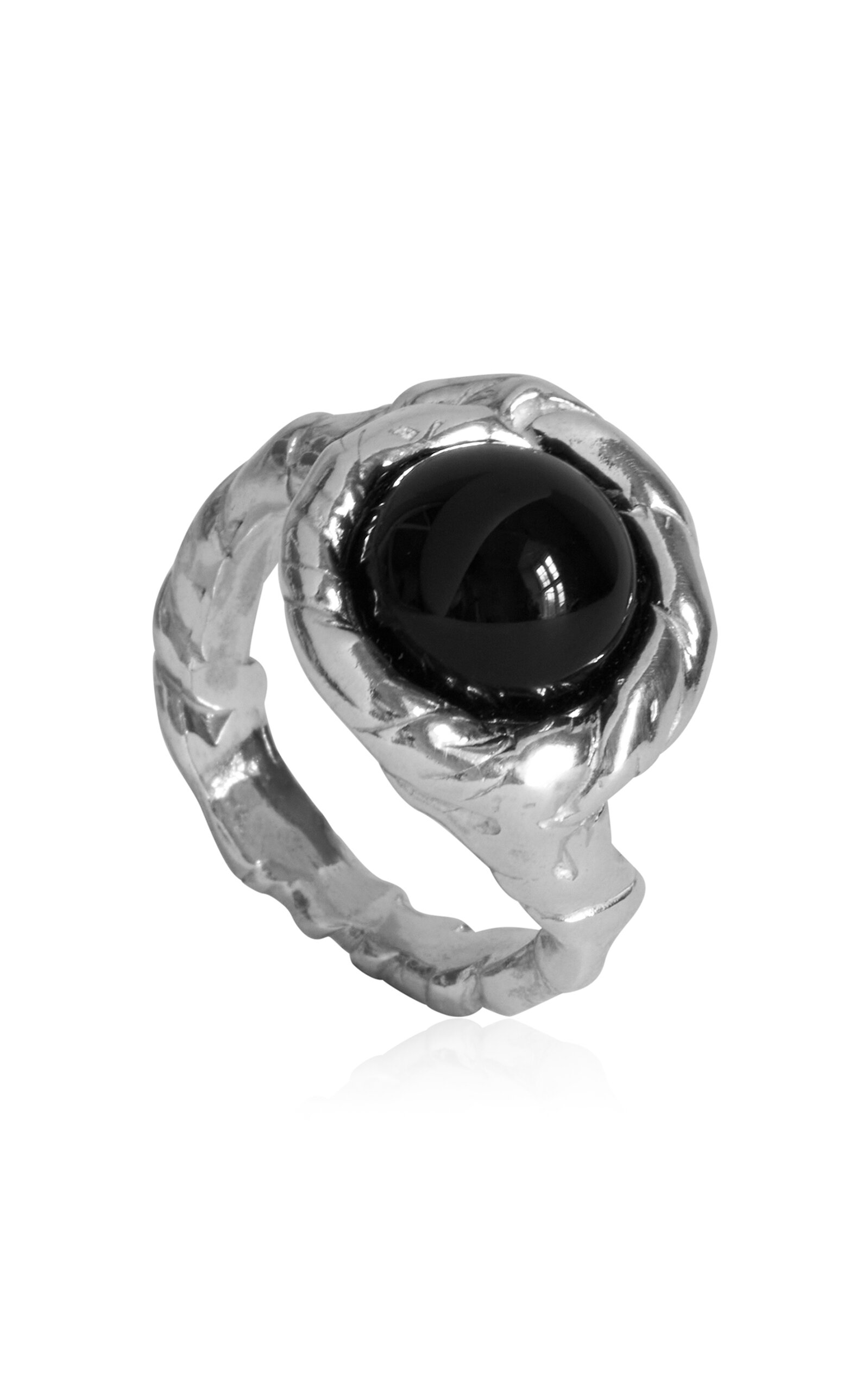 CORALI LAGO ONYX STERLING SILVER RING