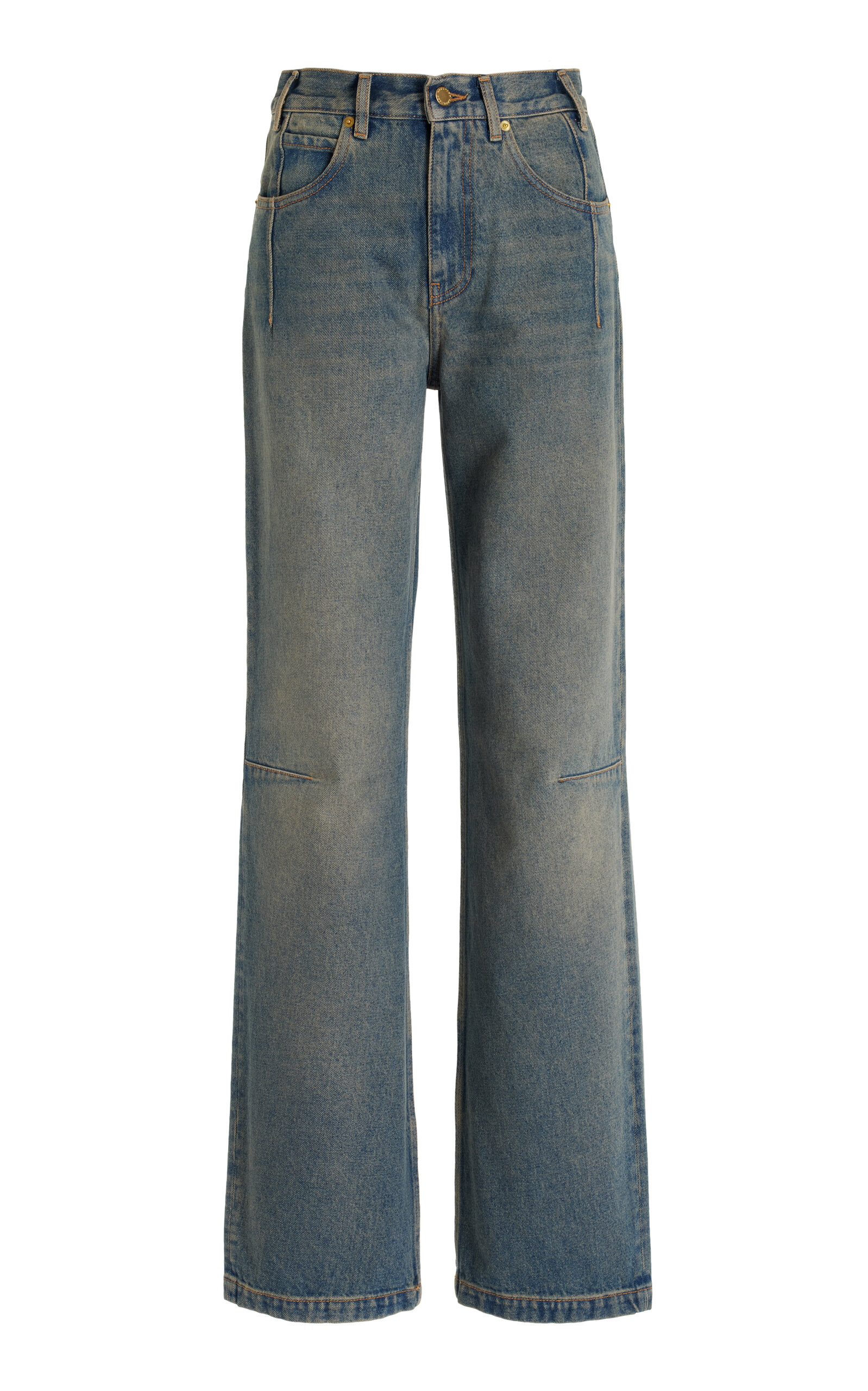 Lu Rigid High-Rise Straight-Leg Jeans