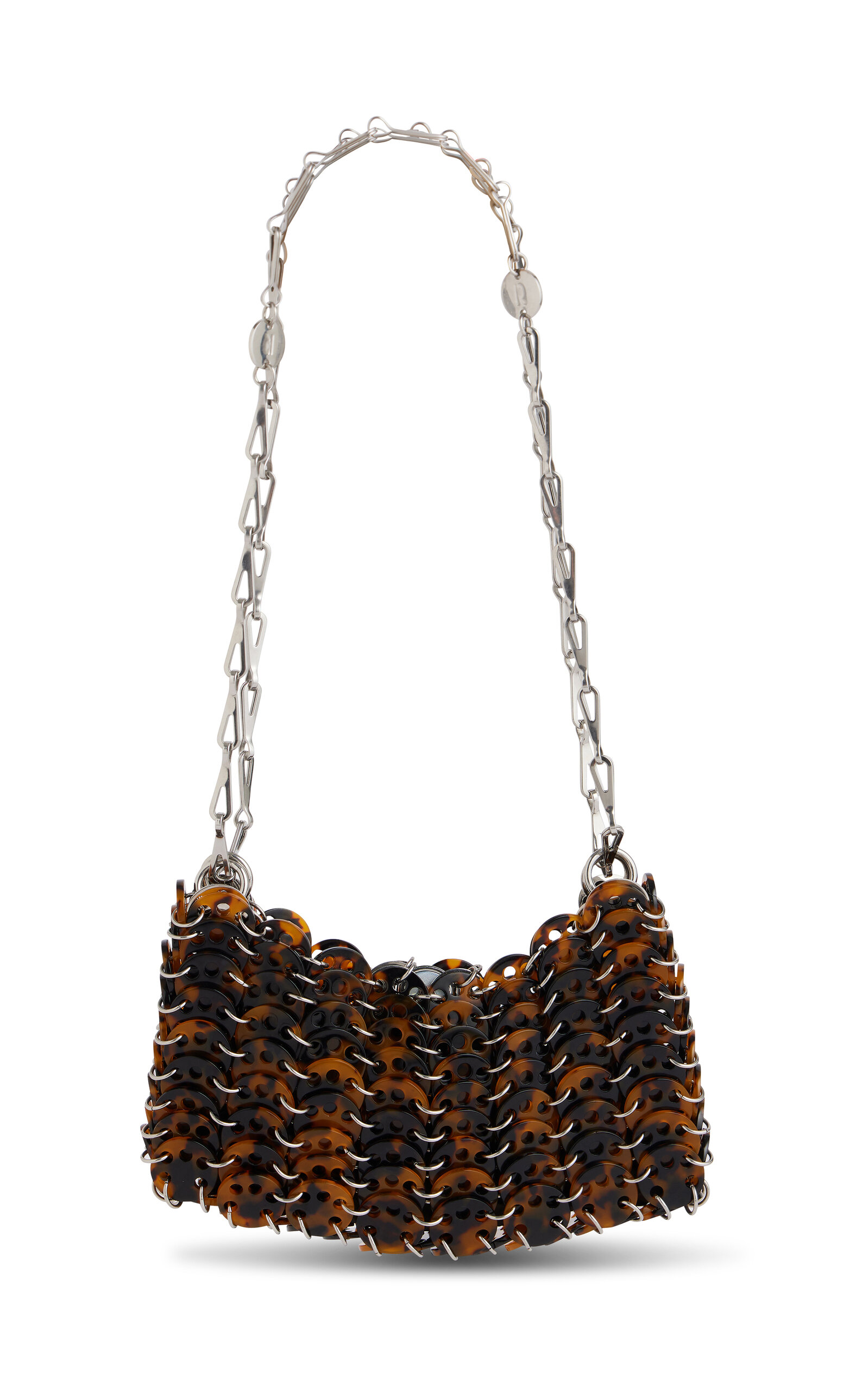 Rabanne Chain Link Acrylic Shoulder Bag - Brown - OS