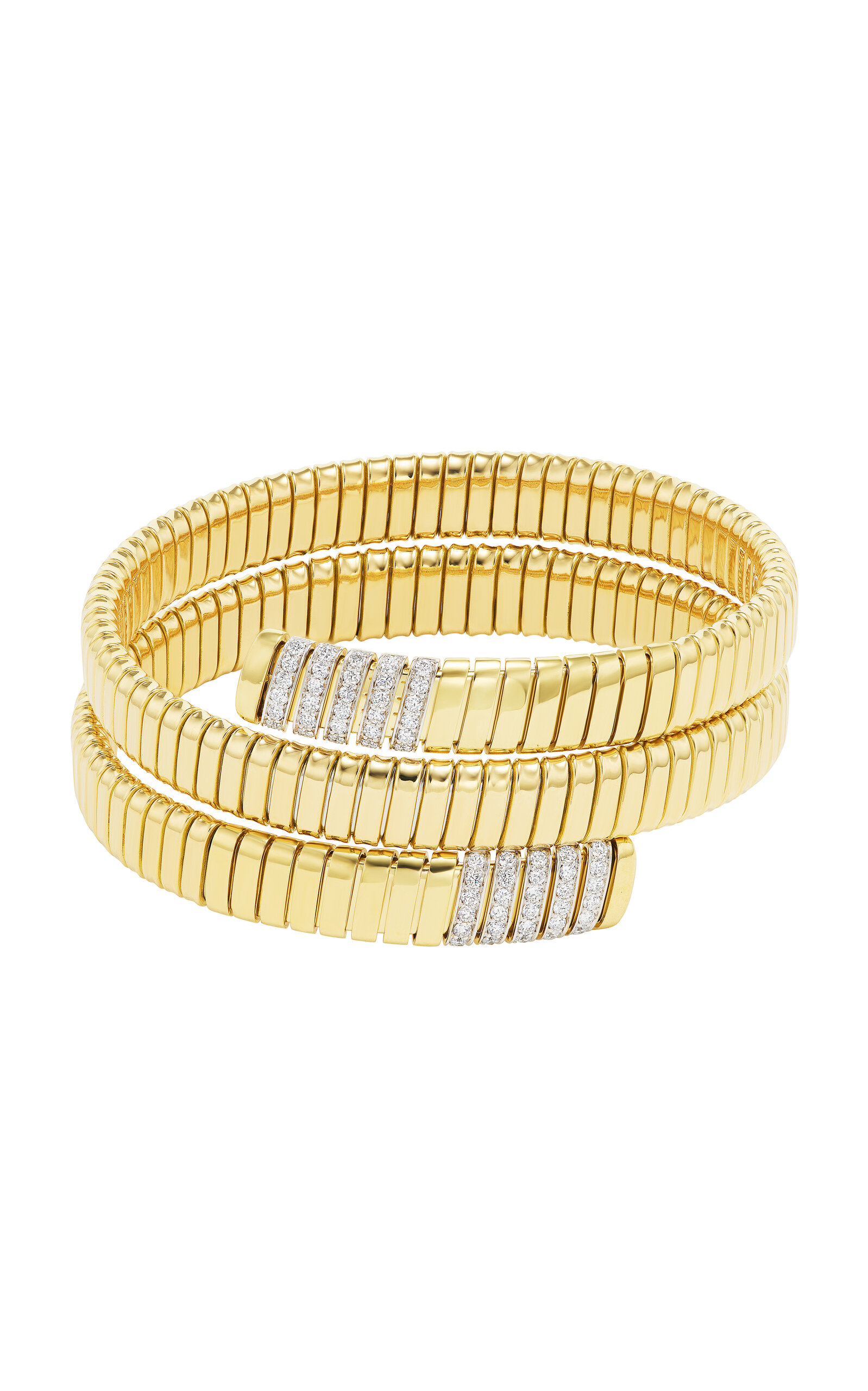 Tubogas 18K Yellow Gold Diamond Bracelet