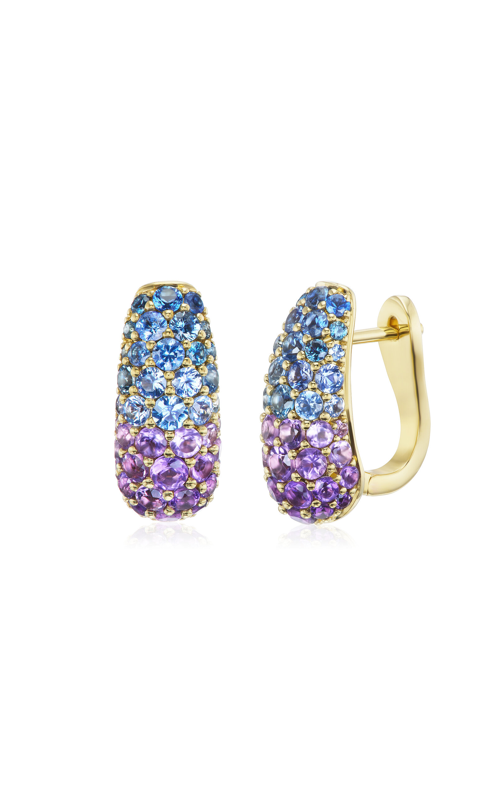 Holly Hug 18K Yellow Gold; Sapphire And Amethyst Earrings