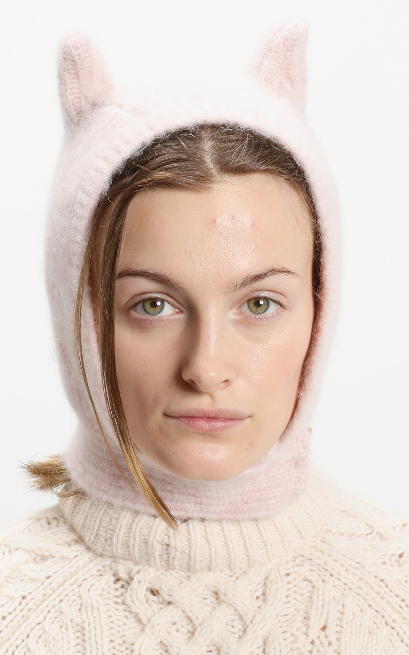 Coperni Gray Knitted Wool Horn Beanie Coperni Knitted Horn Beanie Коллекция доступна на Малой  main image 2
