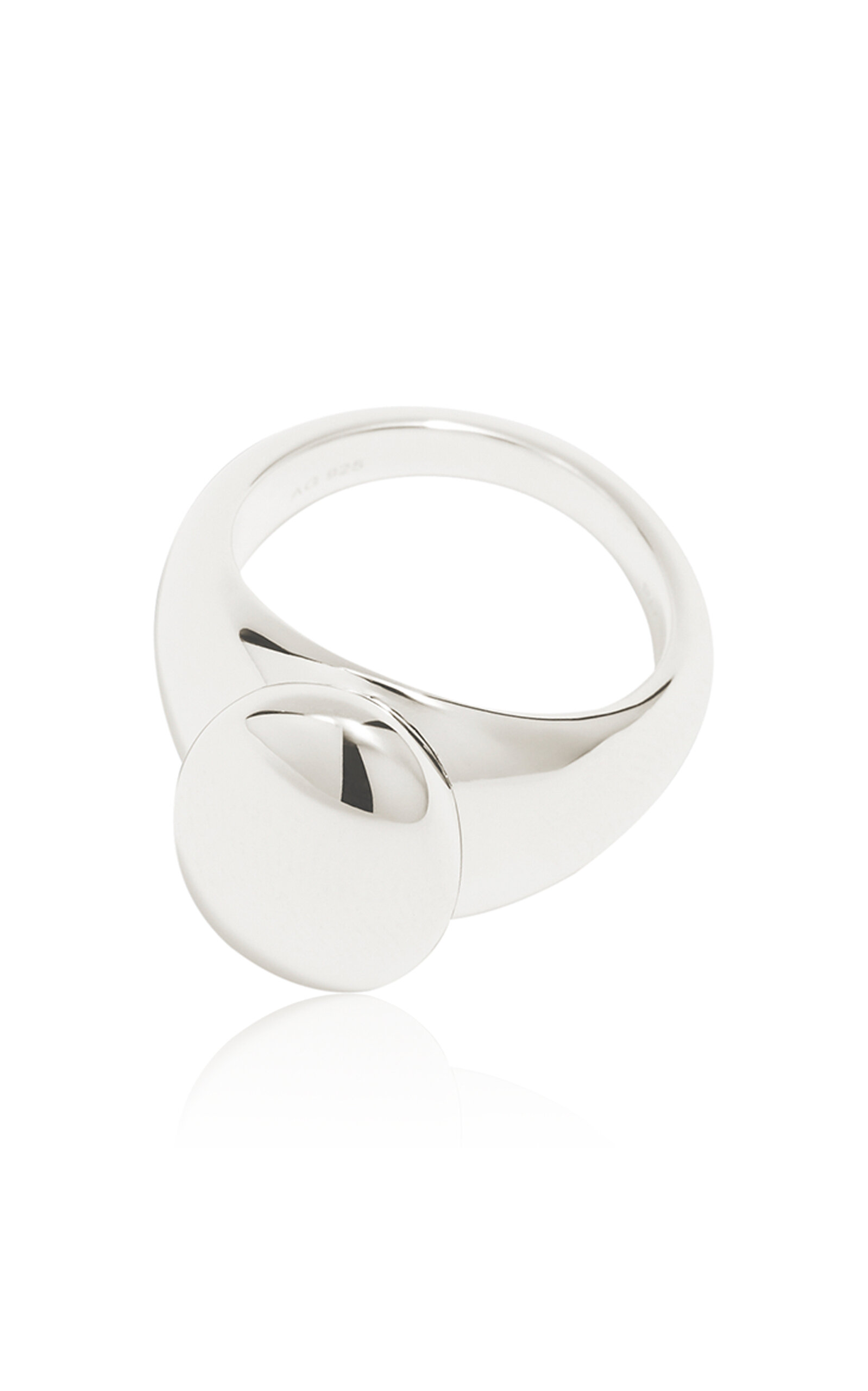 Dualism Oval Sterling Silver Signet Ring
