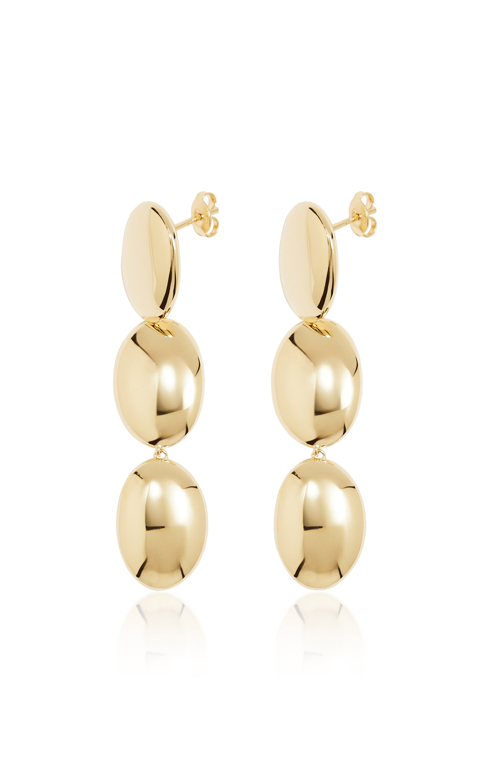 Dualism Oval 18k Gold-Plated Earrings