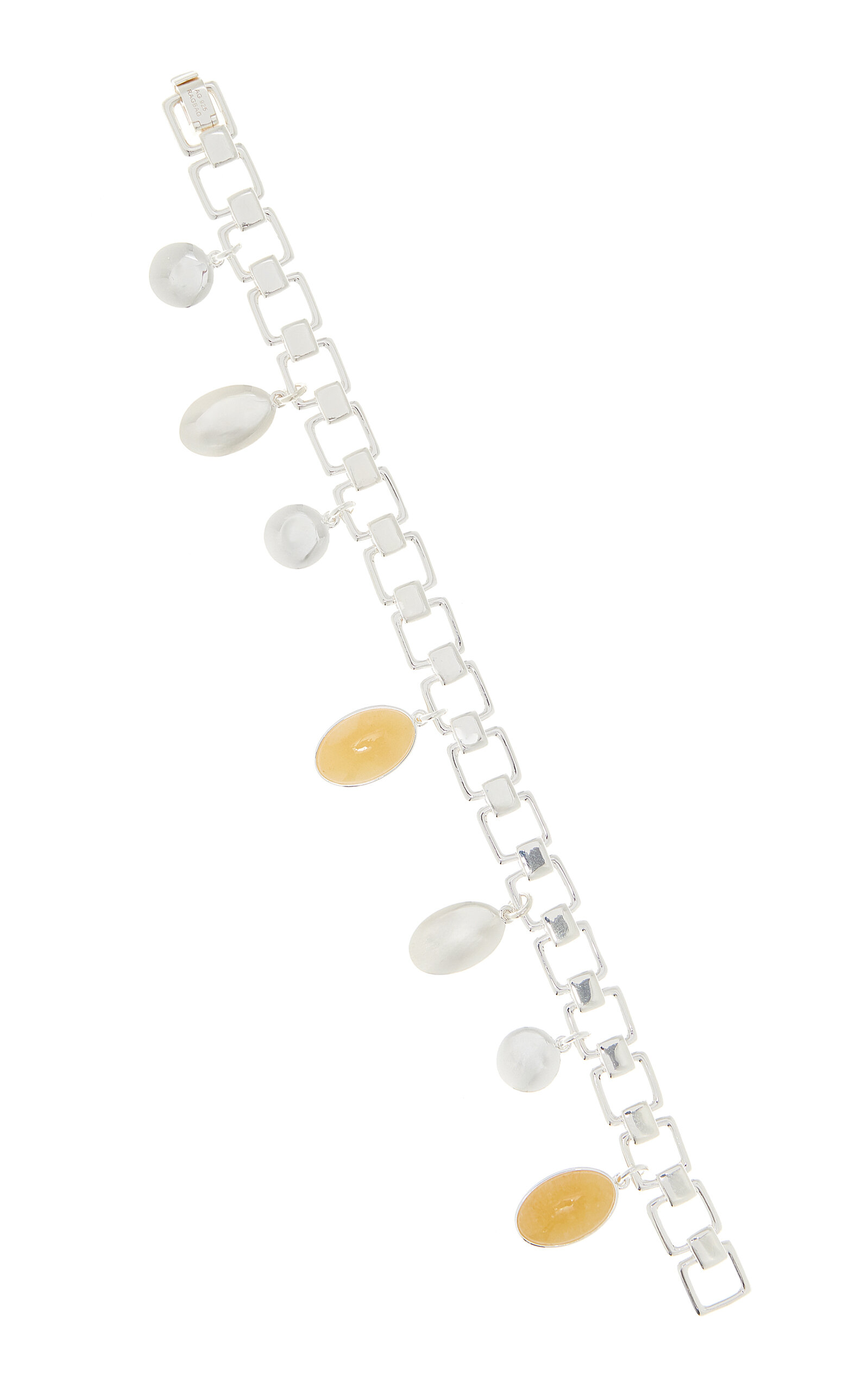Ragbag Studio Reflection Sterling Silver Charms Bracelet In Silver
