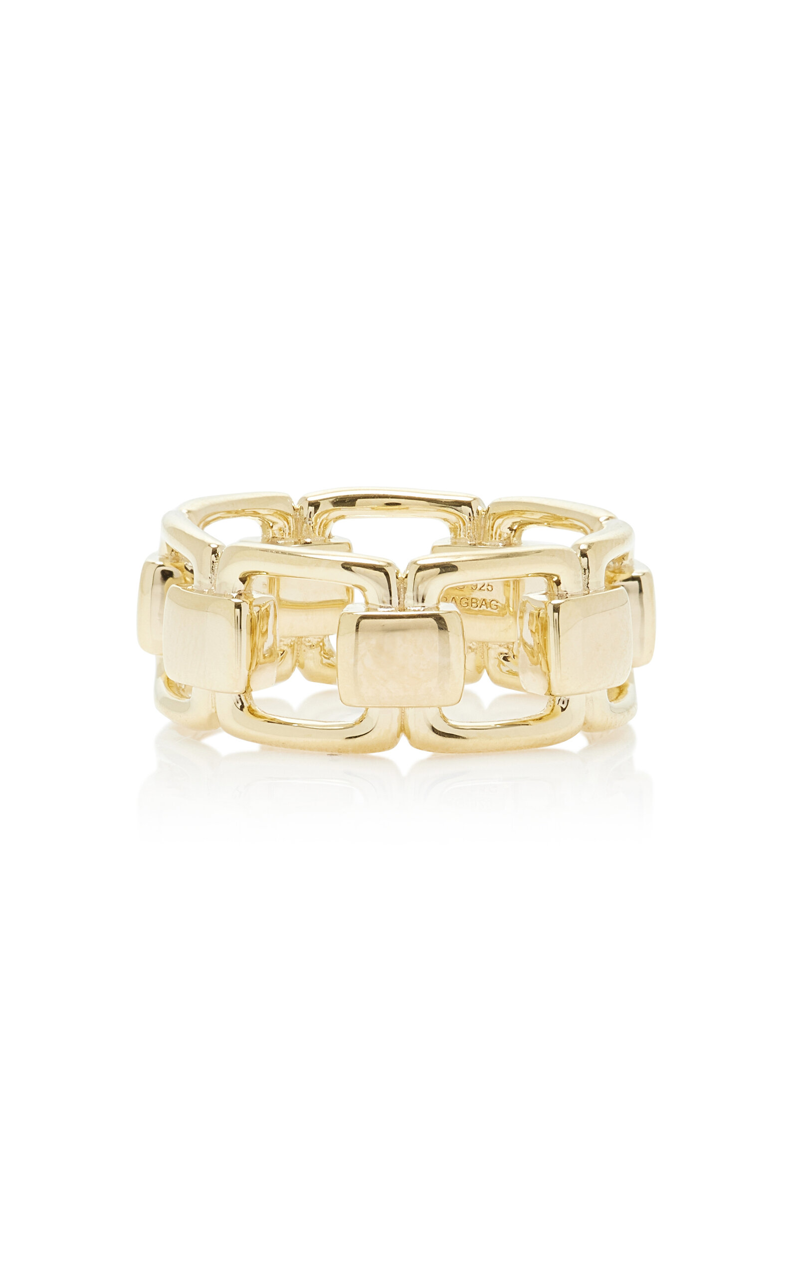 Ragbag Studio Reflection 18k Gold-plated Link Ring