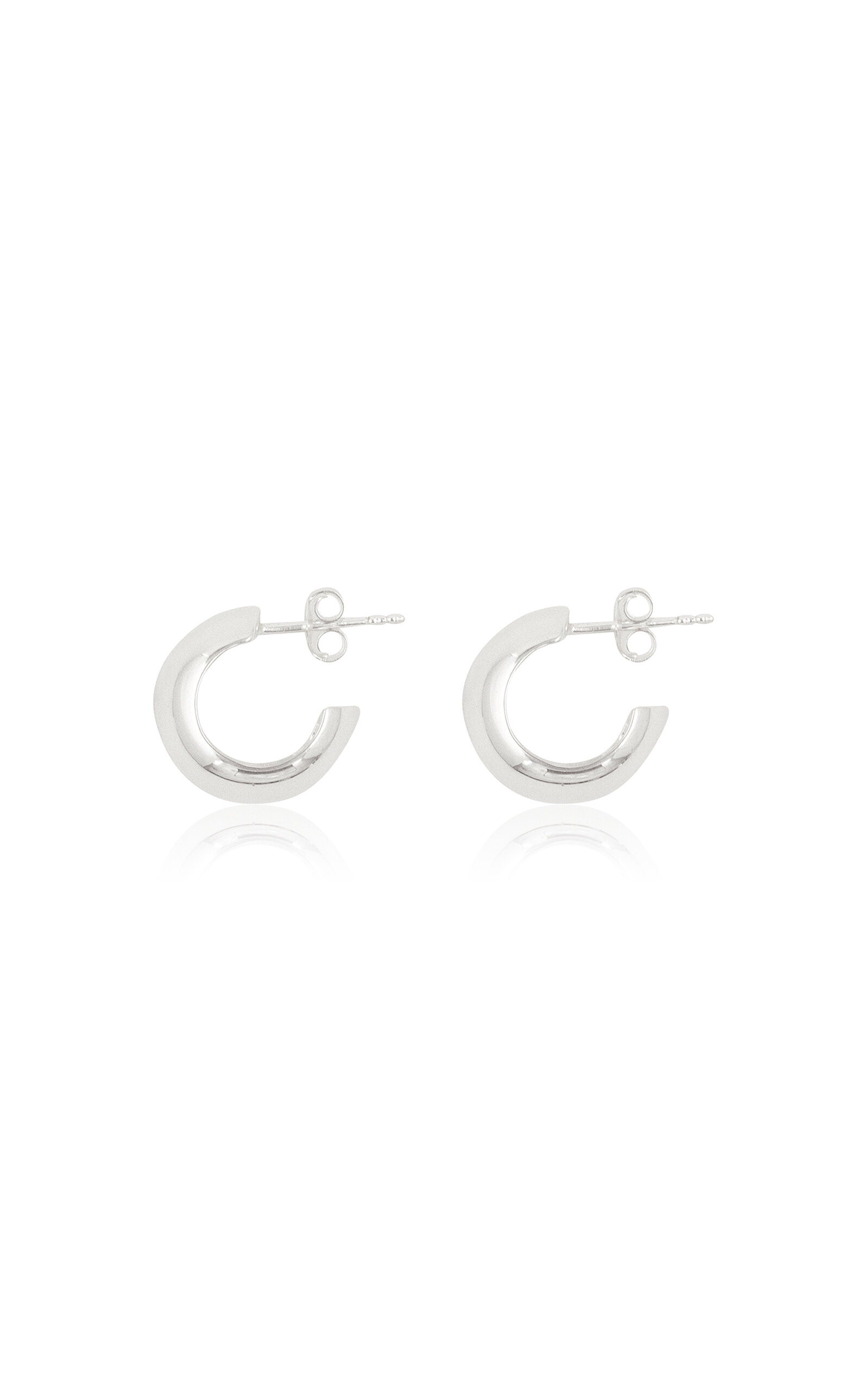 Ragbag Studio Reflection Sterling Silver Small Hoops In Metallic