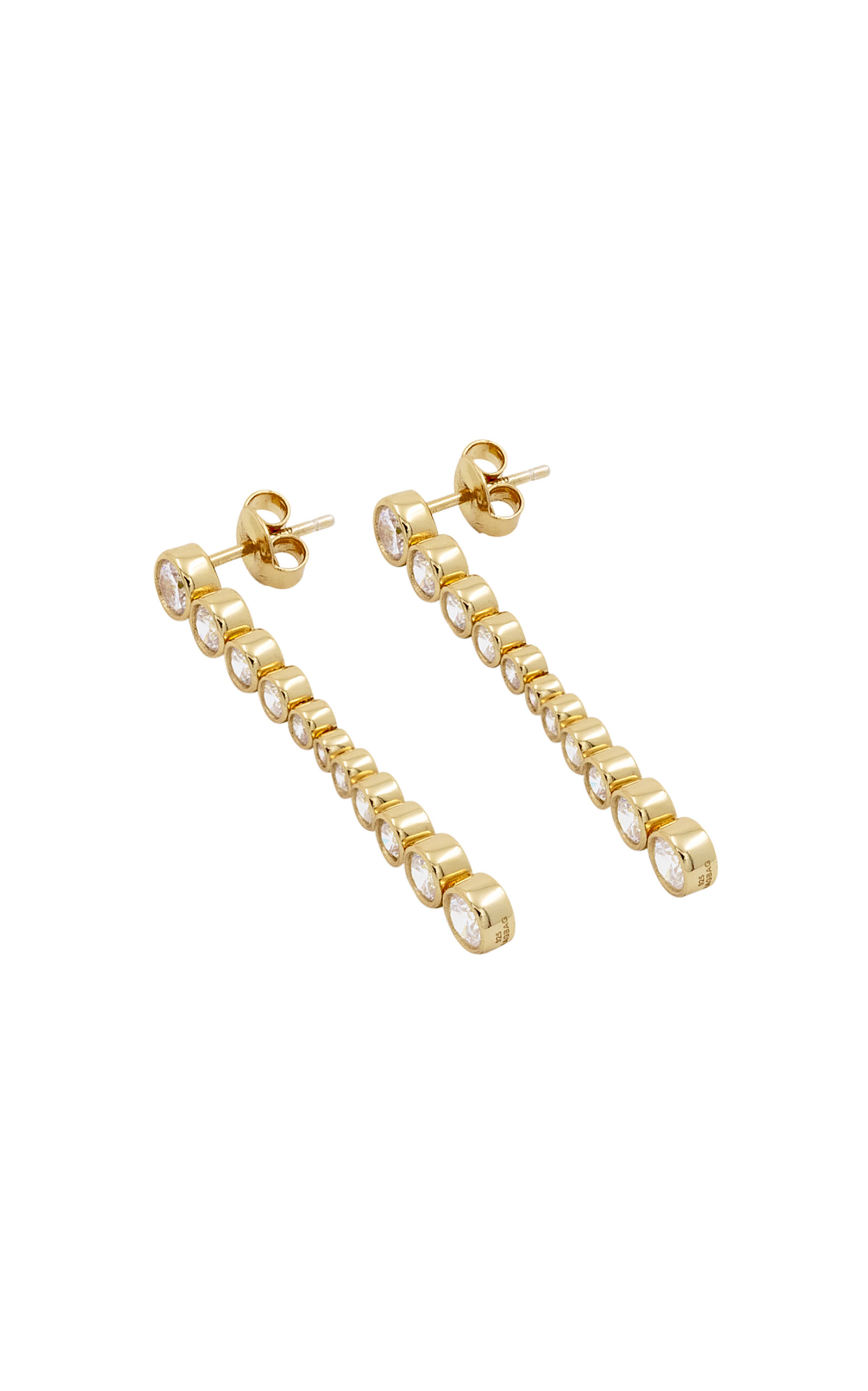 Crystal 18k Gold-Plated Long Earrings