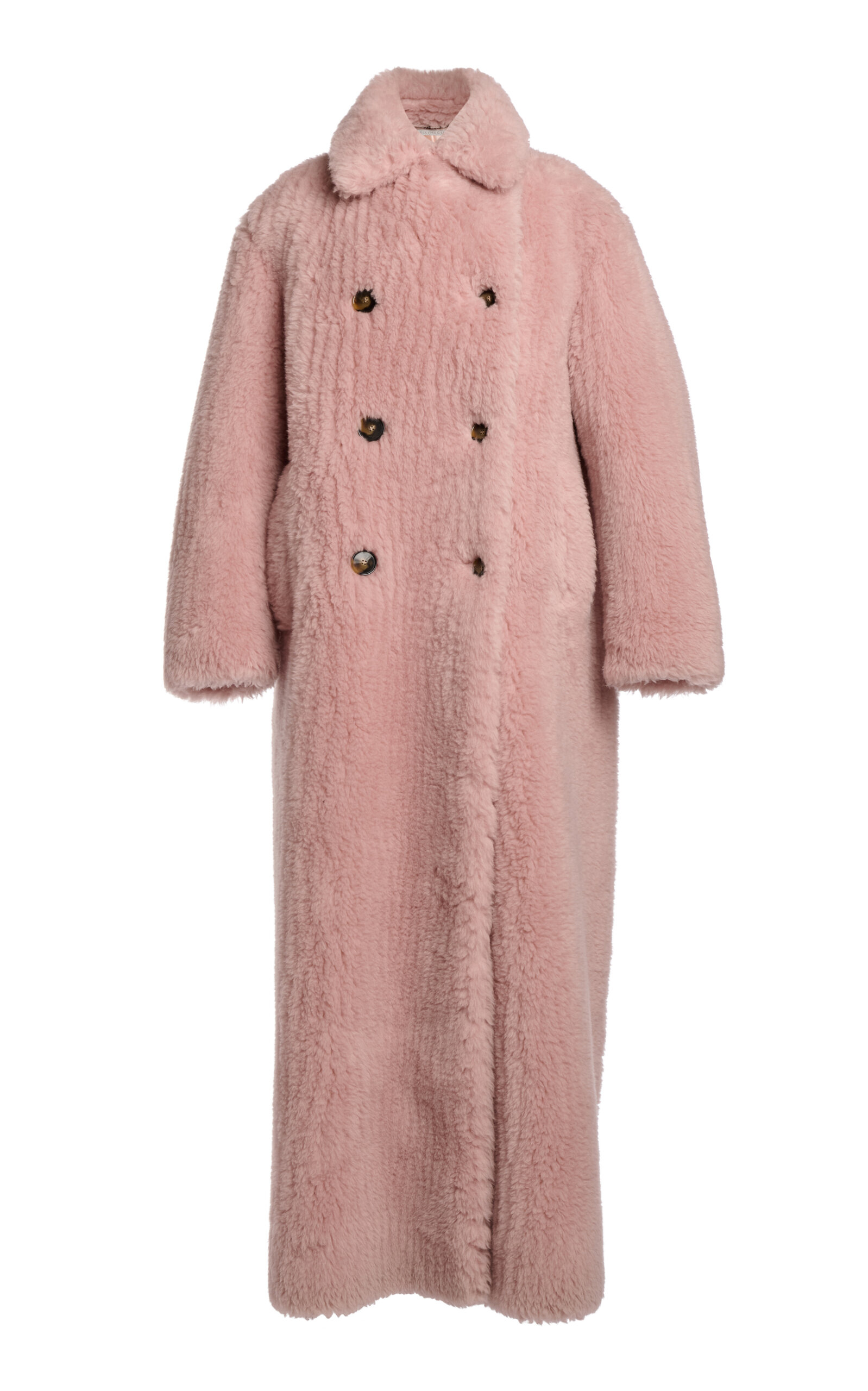 Stella Mccartney Oversized Teddy-wool Coat In Light Pink