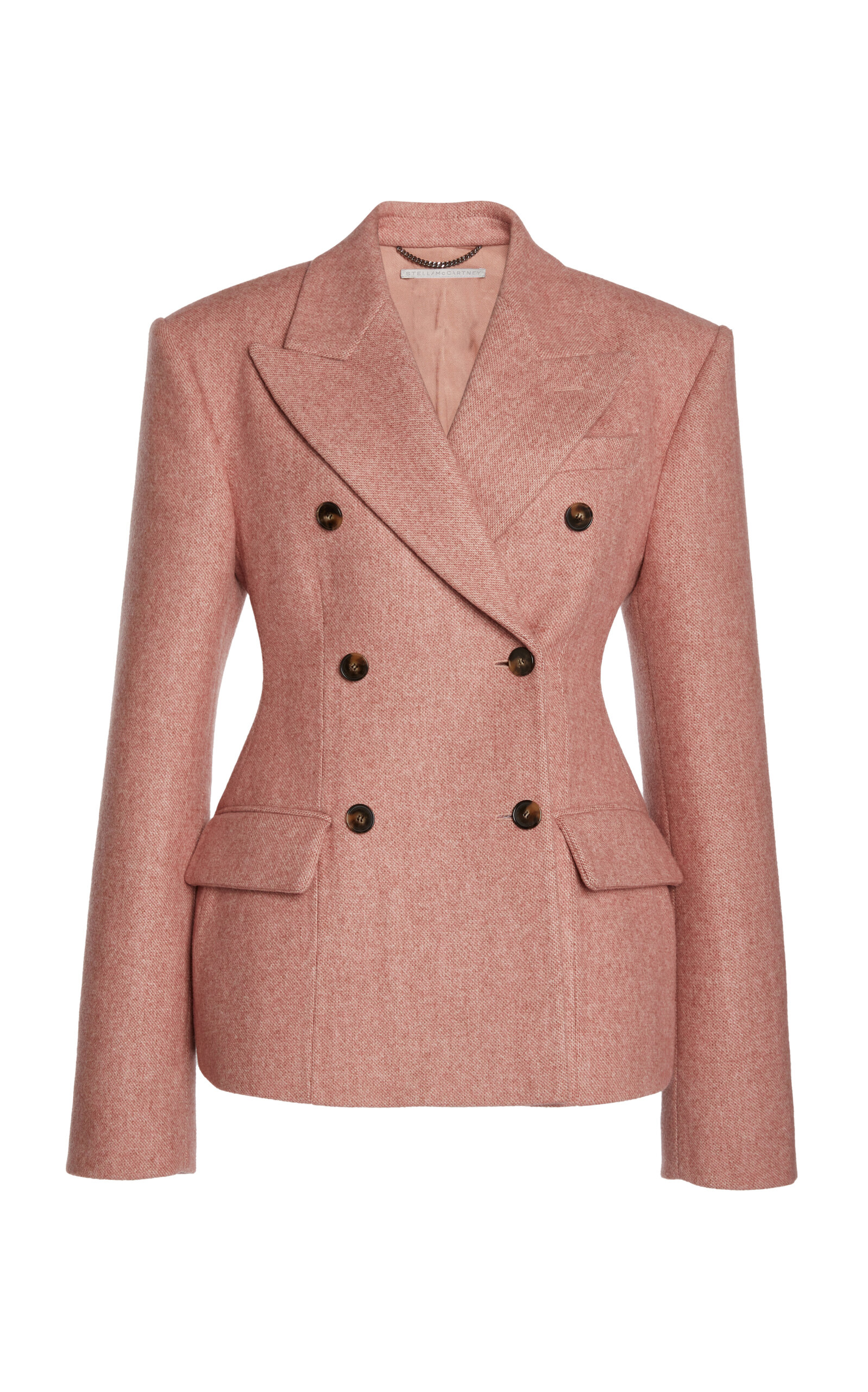 Stella Mccartney Sculpted Wool Blazer In Light Pink
