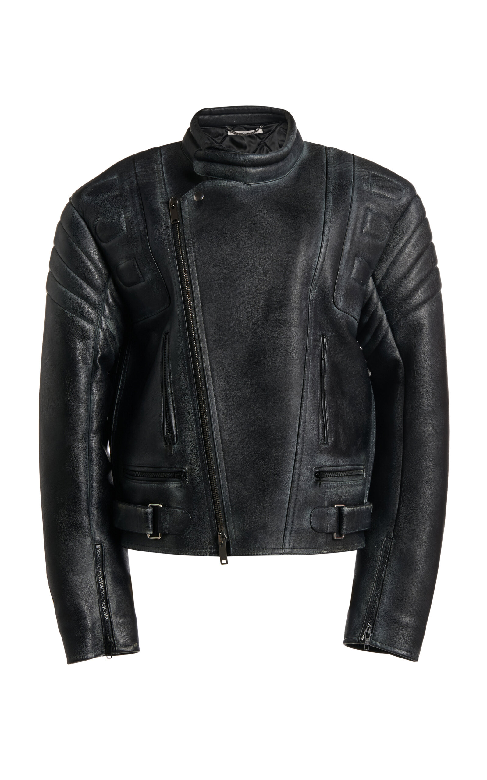 Stella Mccartney Seamed Altermat Biker Jacket In Black