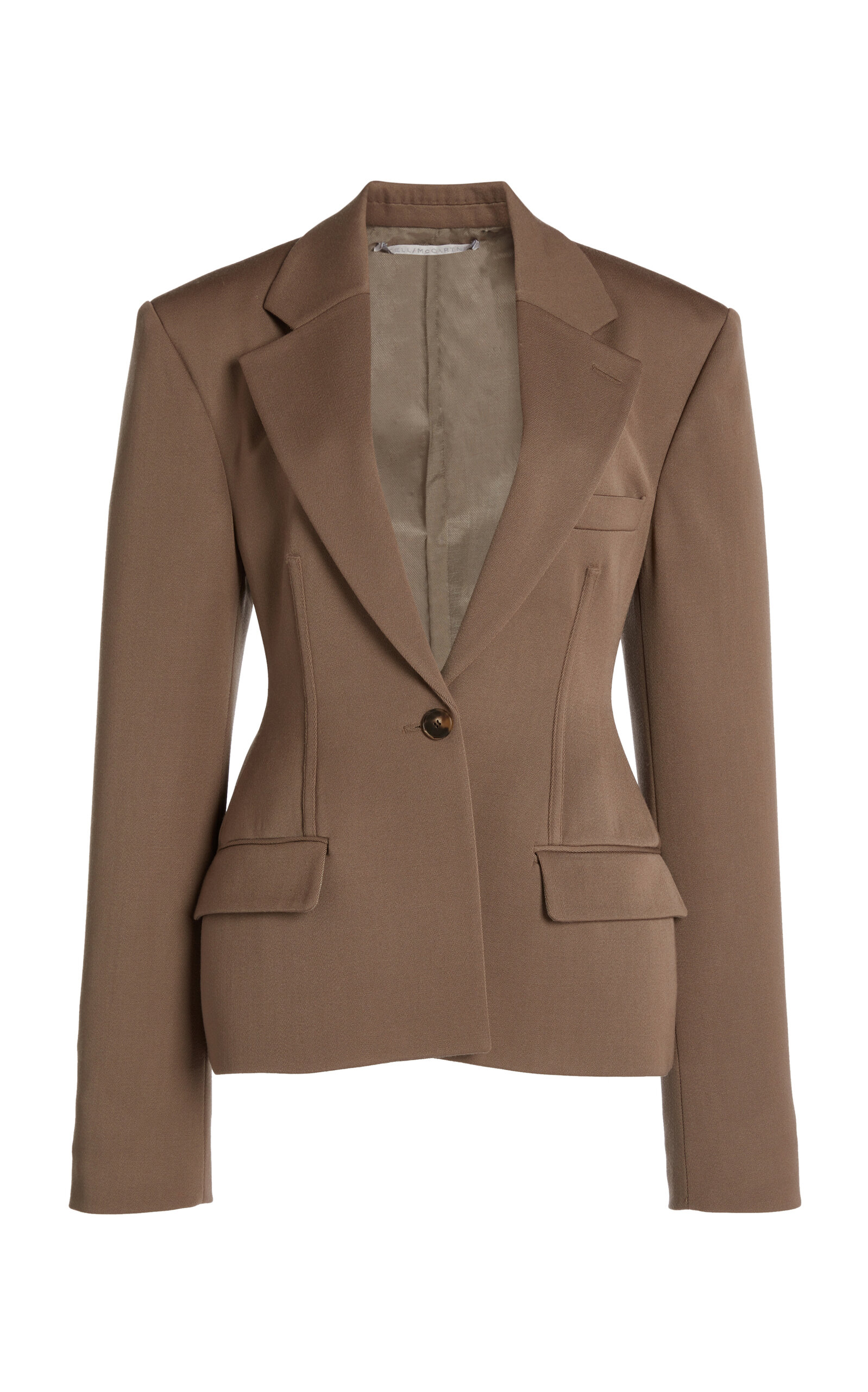 Stella Mccartney Structured Wool Blazer In Taupe