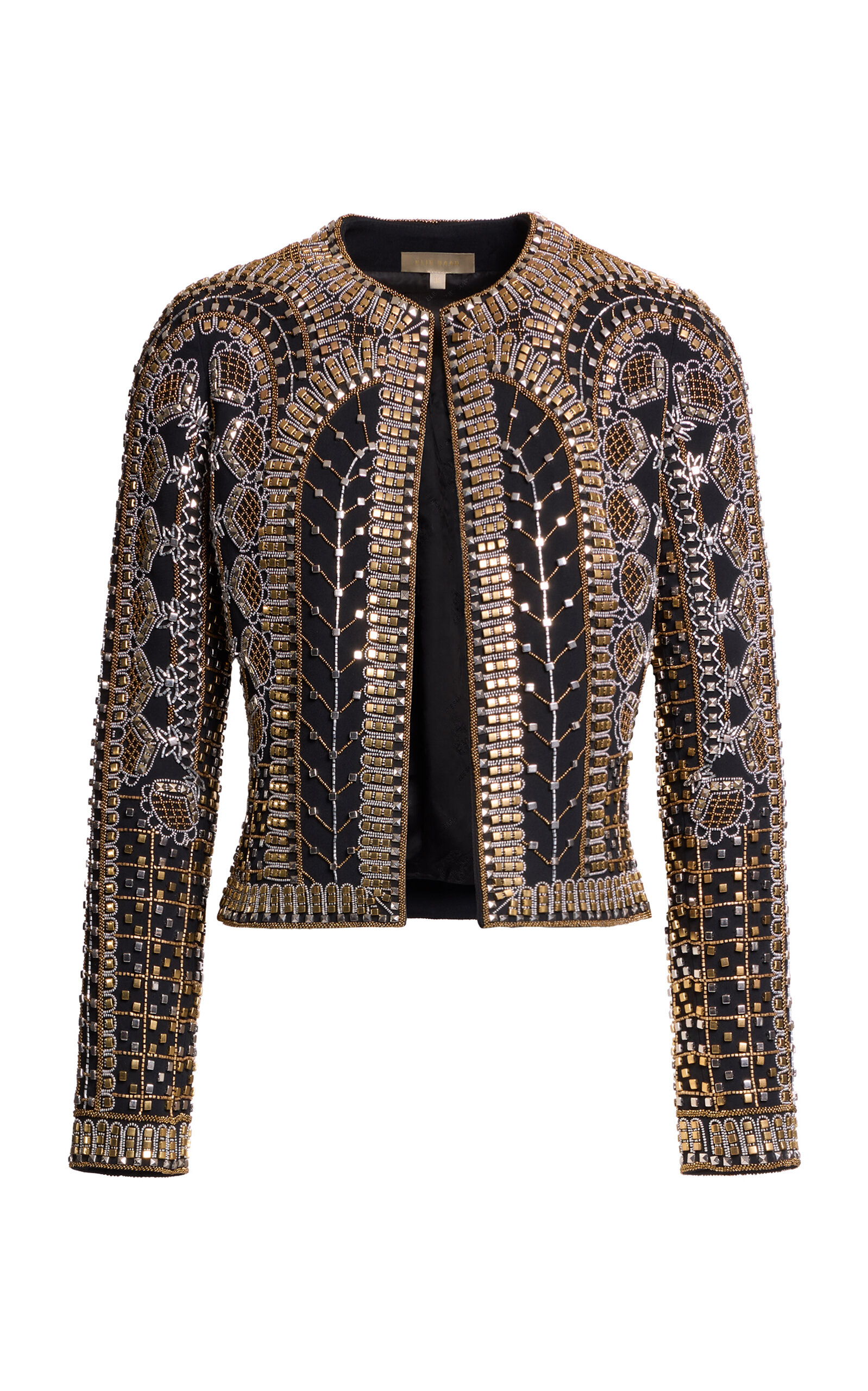 Elie Saab Bead-embellished Blazer In Black