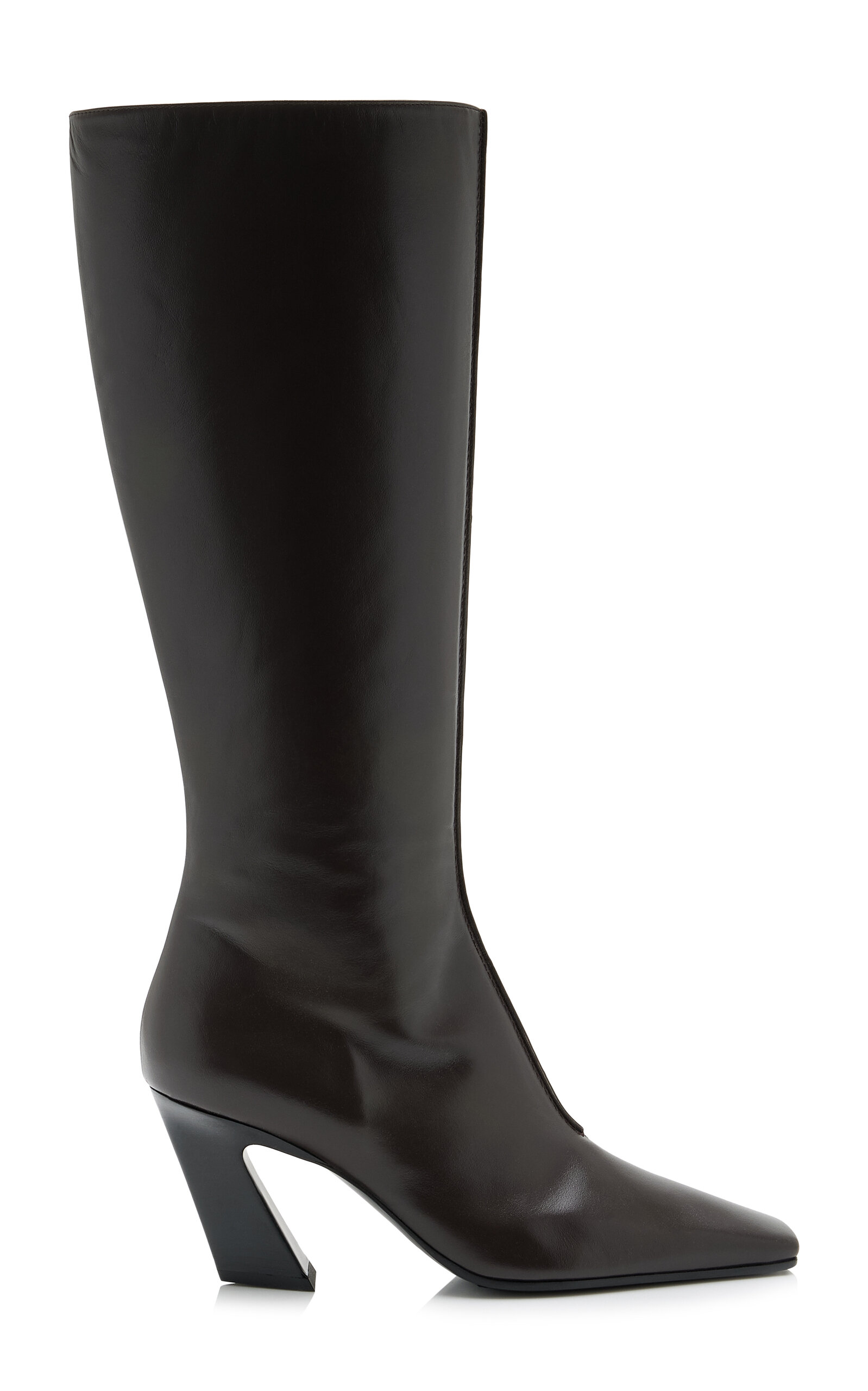 Bottega Veneta Banzai Leather Knee Boots In Brown