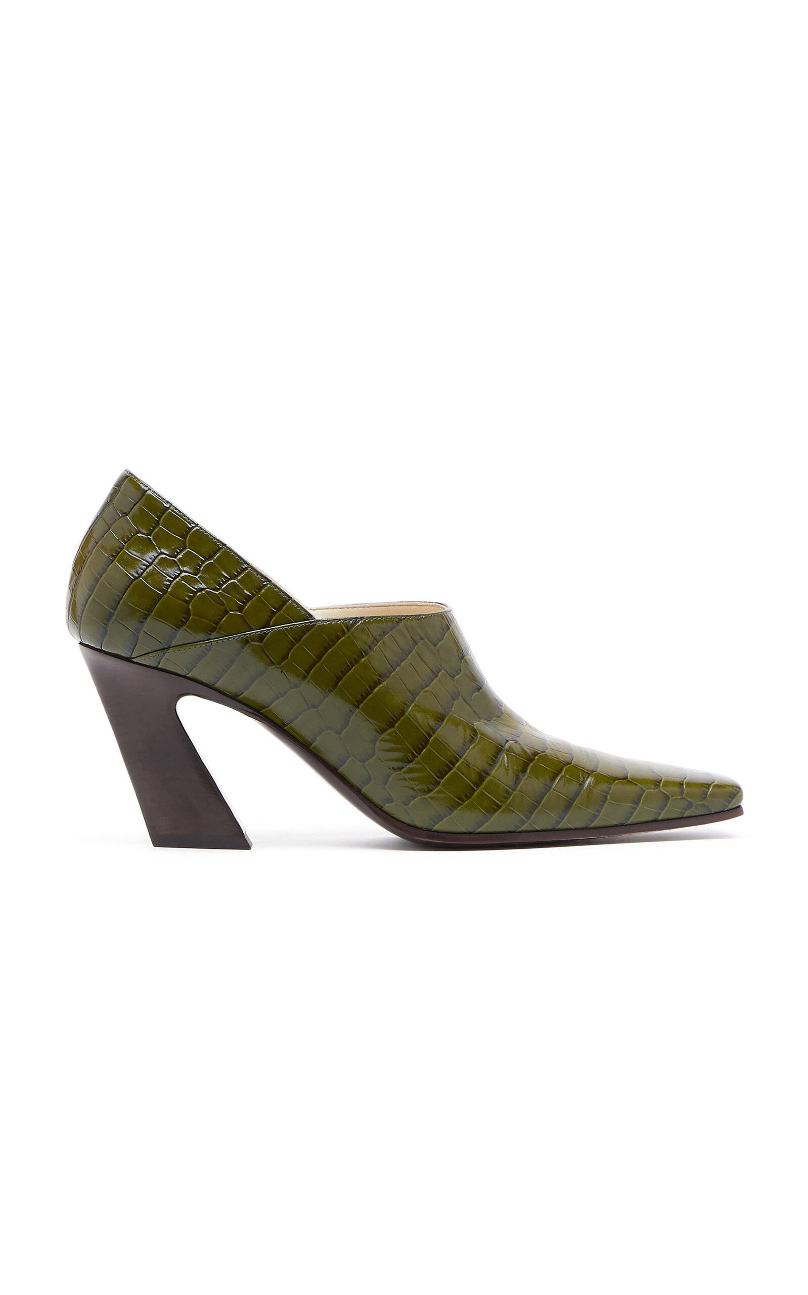 Bottega Veneta Croc-Effect Leather Loafer Pumps