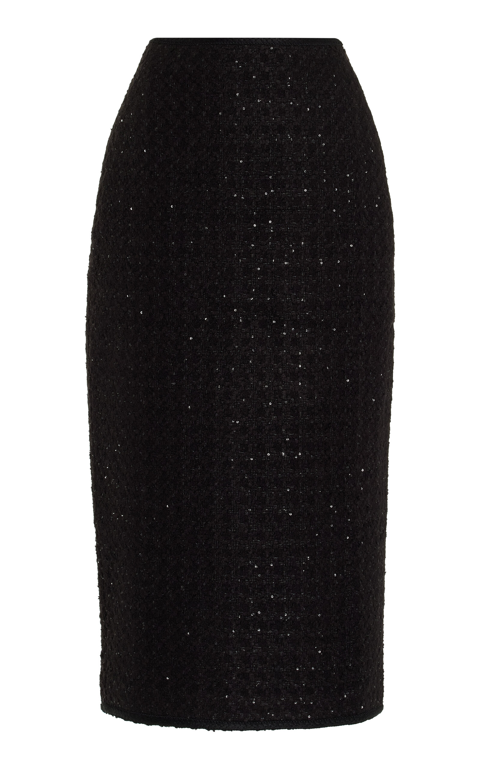 ROTATE Bouclé Maxi Skirt - Black