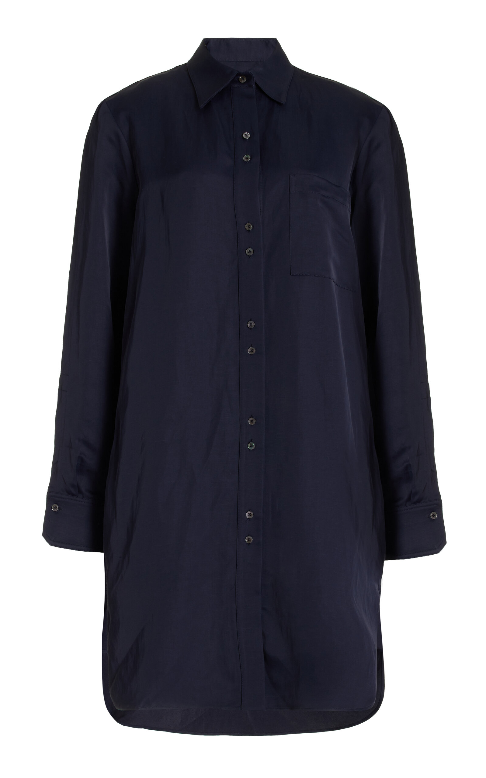 Shop Twp Exclusive Ma House Mini Shirt Dress In Navy