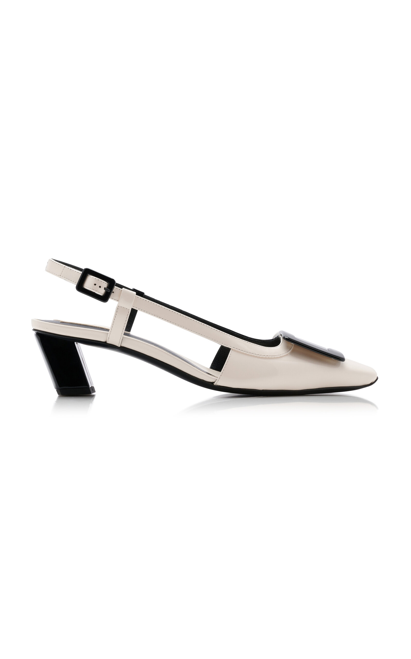 Roger Vivier Belle Vivier Patent Leather Slingback Pumps