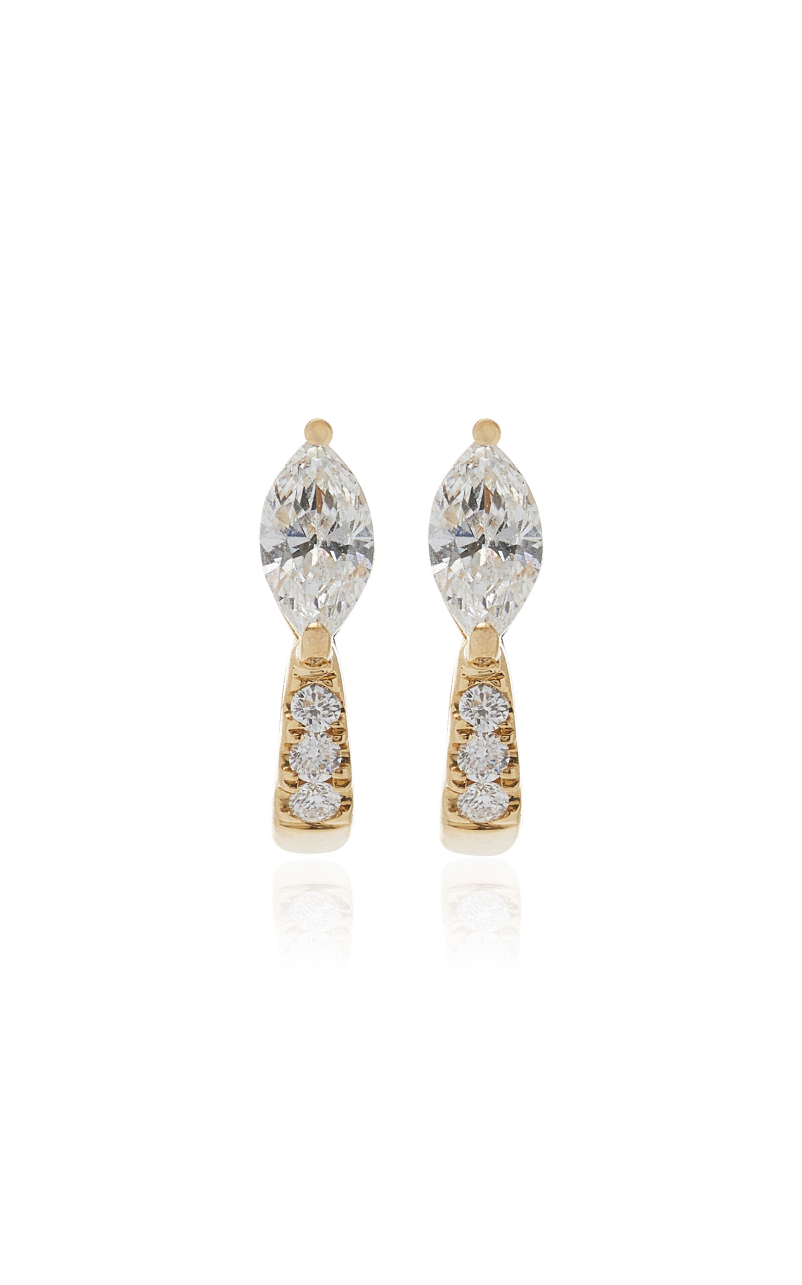 18k Yellow Gold Diamond Earrings