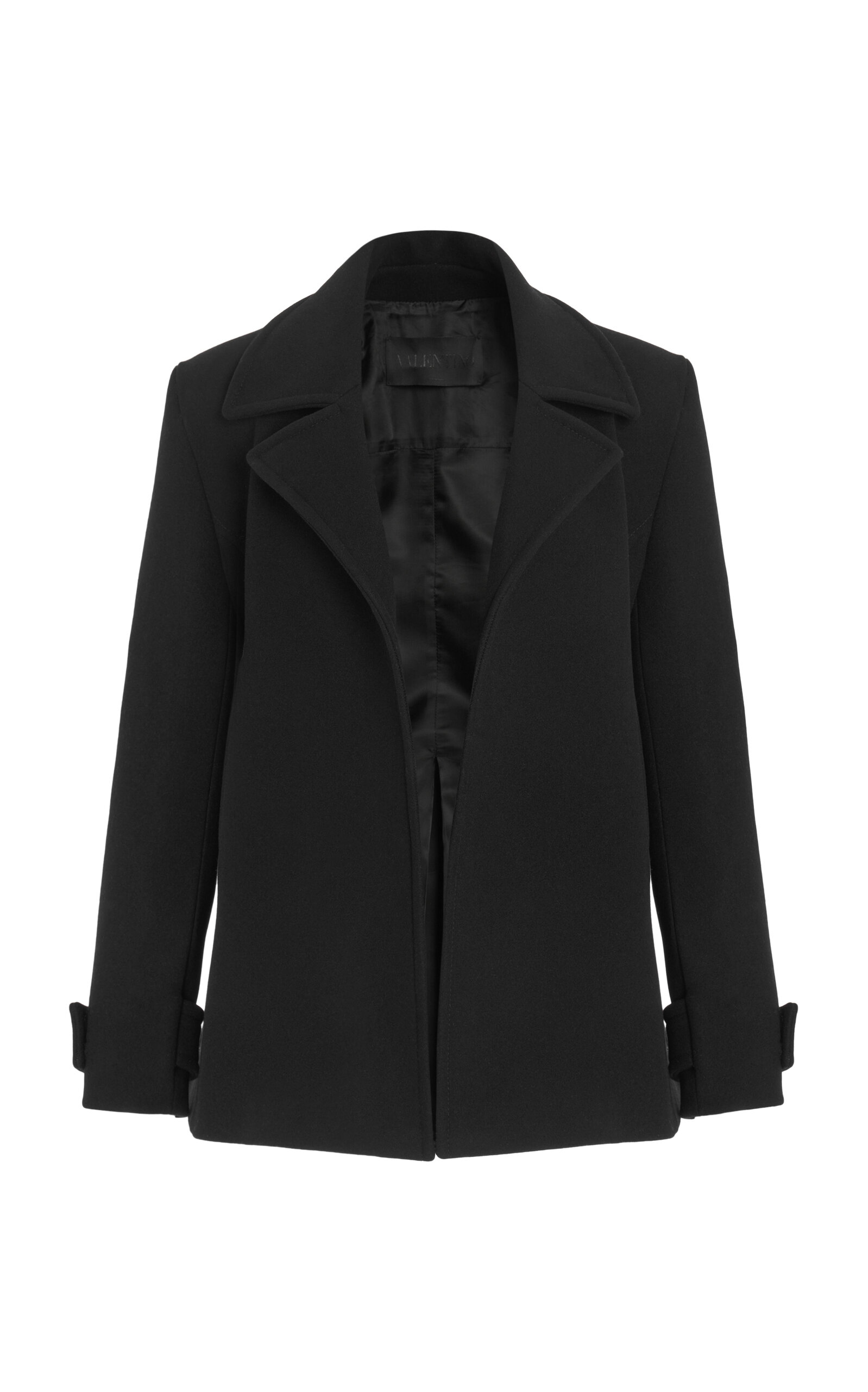 Valentino Tailored Virgin-wool Coat In Black