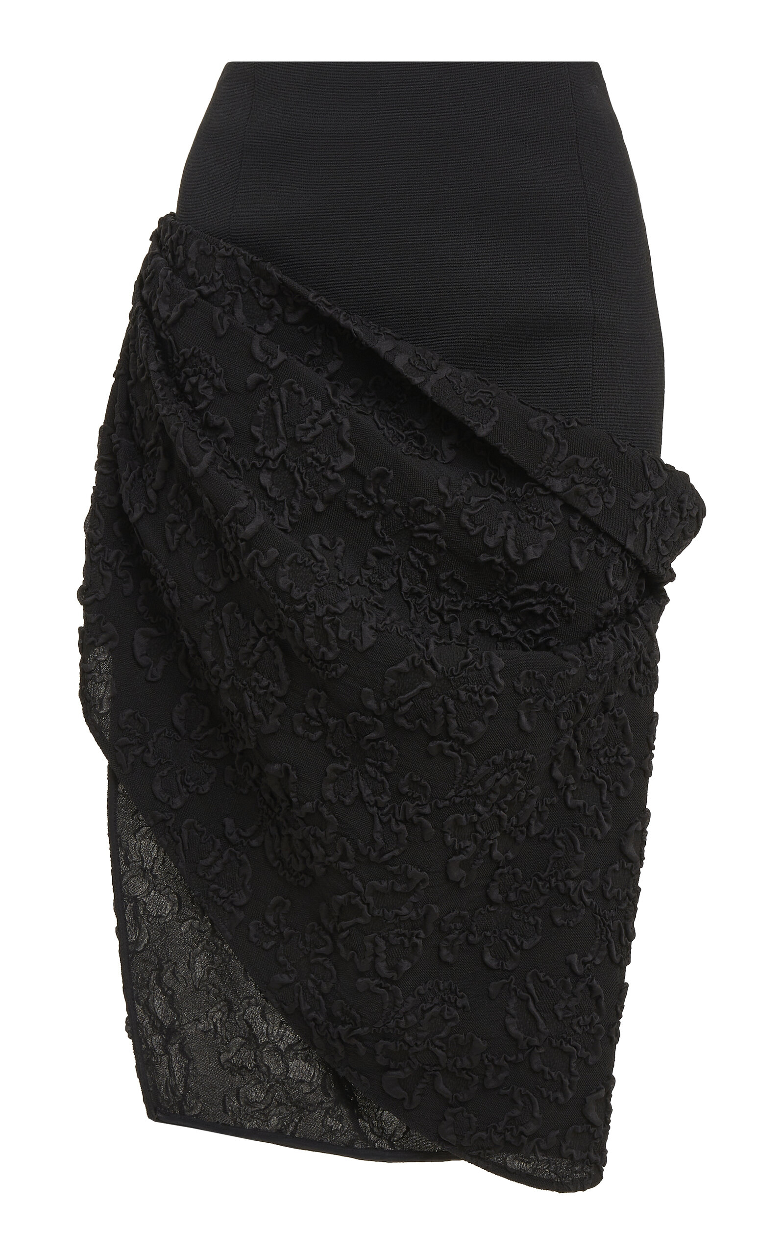 Givenchy Asymmetric Drapes Skirt In Black