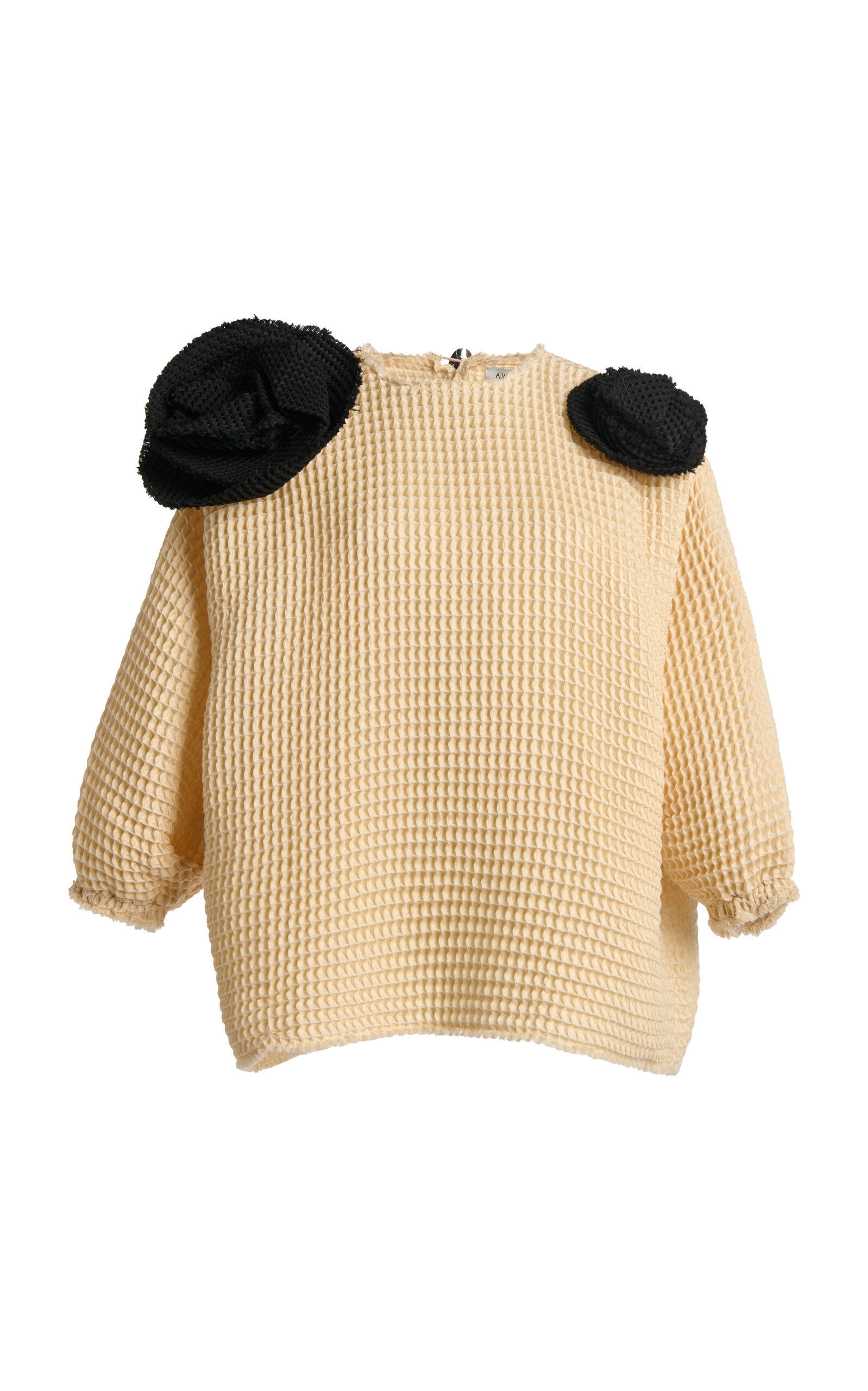 A.w.a.k.e. Waffle Knit Top In Neutral