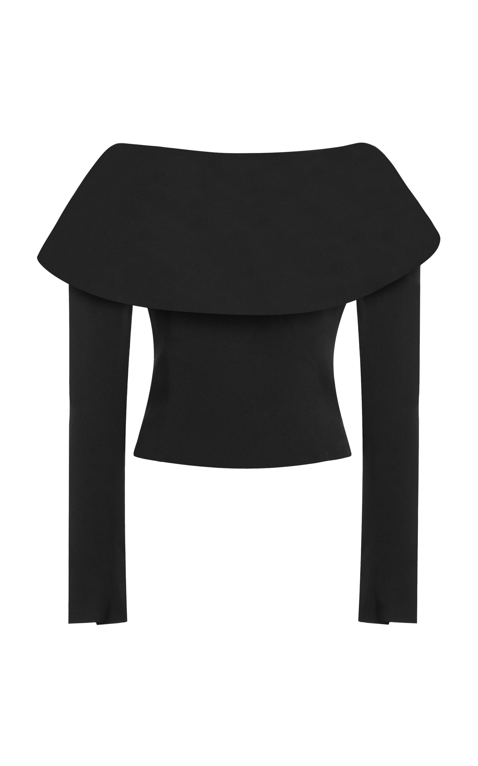 A.w.a.k.e. Off-the-shoulder Fold Over Top In Black