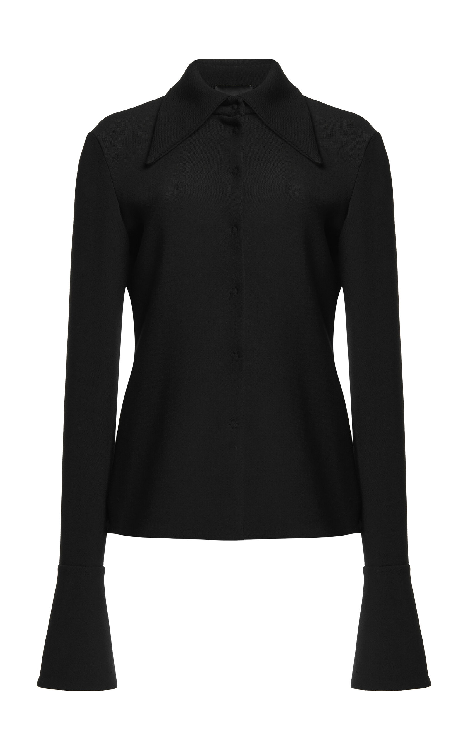 A.w.a.k.e. Fitted Collared Top In Black