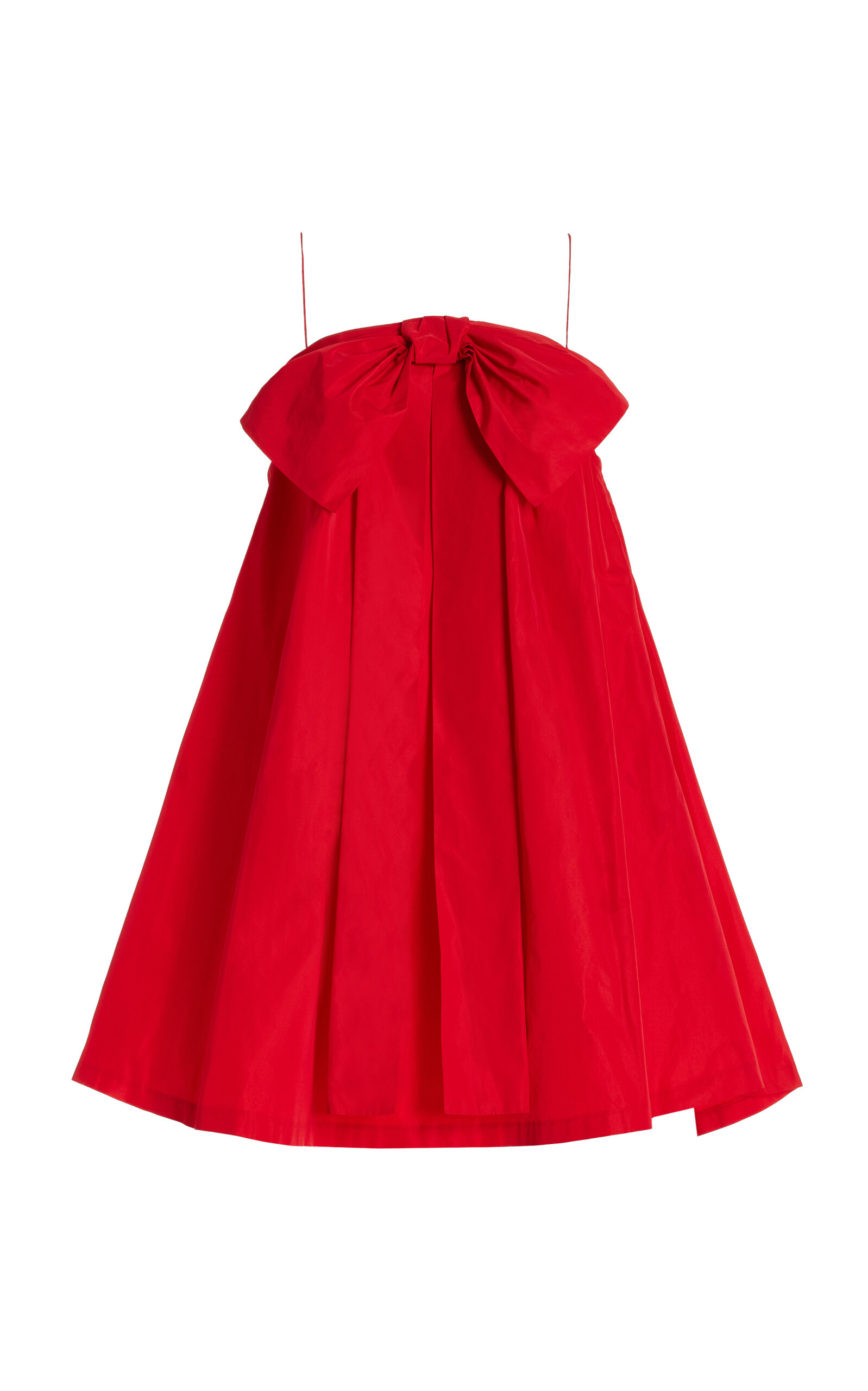 BERNADETTE ESTEE BOW-DETAILED TAFFETA MINI DRESS