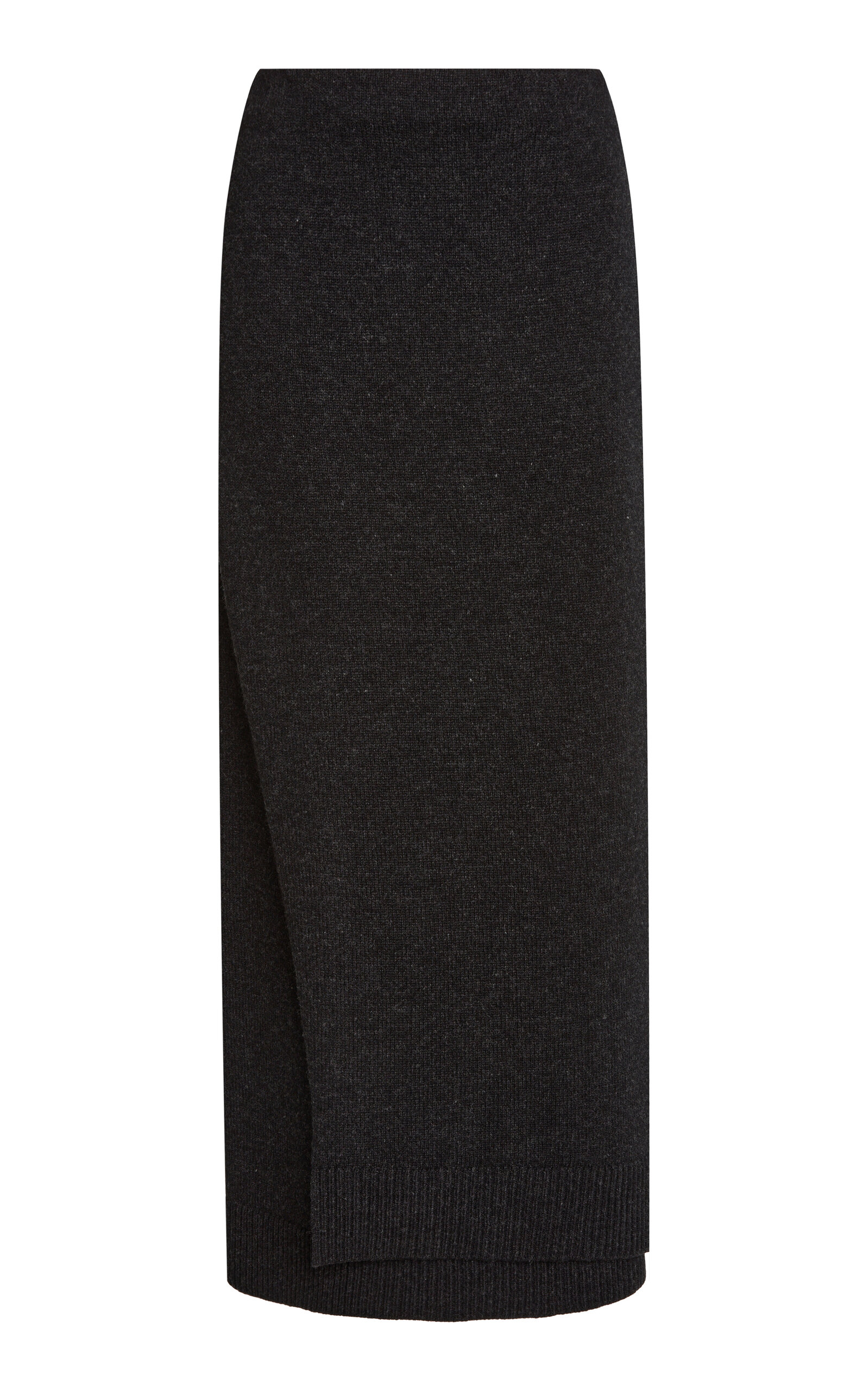 Balenciaga Wool Midi Wrap Skirt - Grey