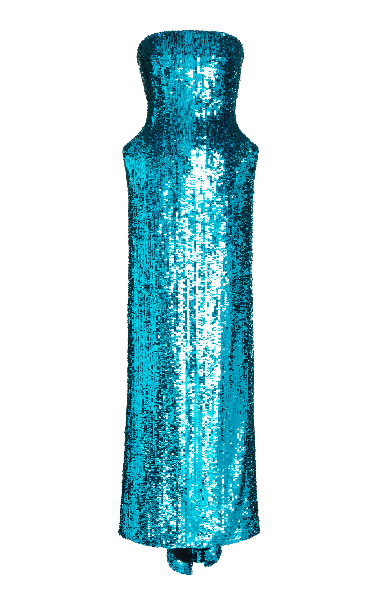 Balenciaga Hourglass Sequined Gown - Blue