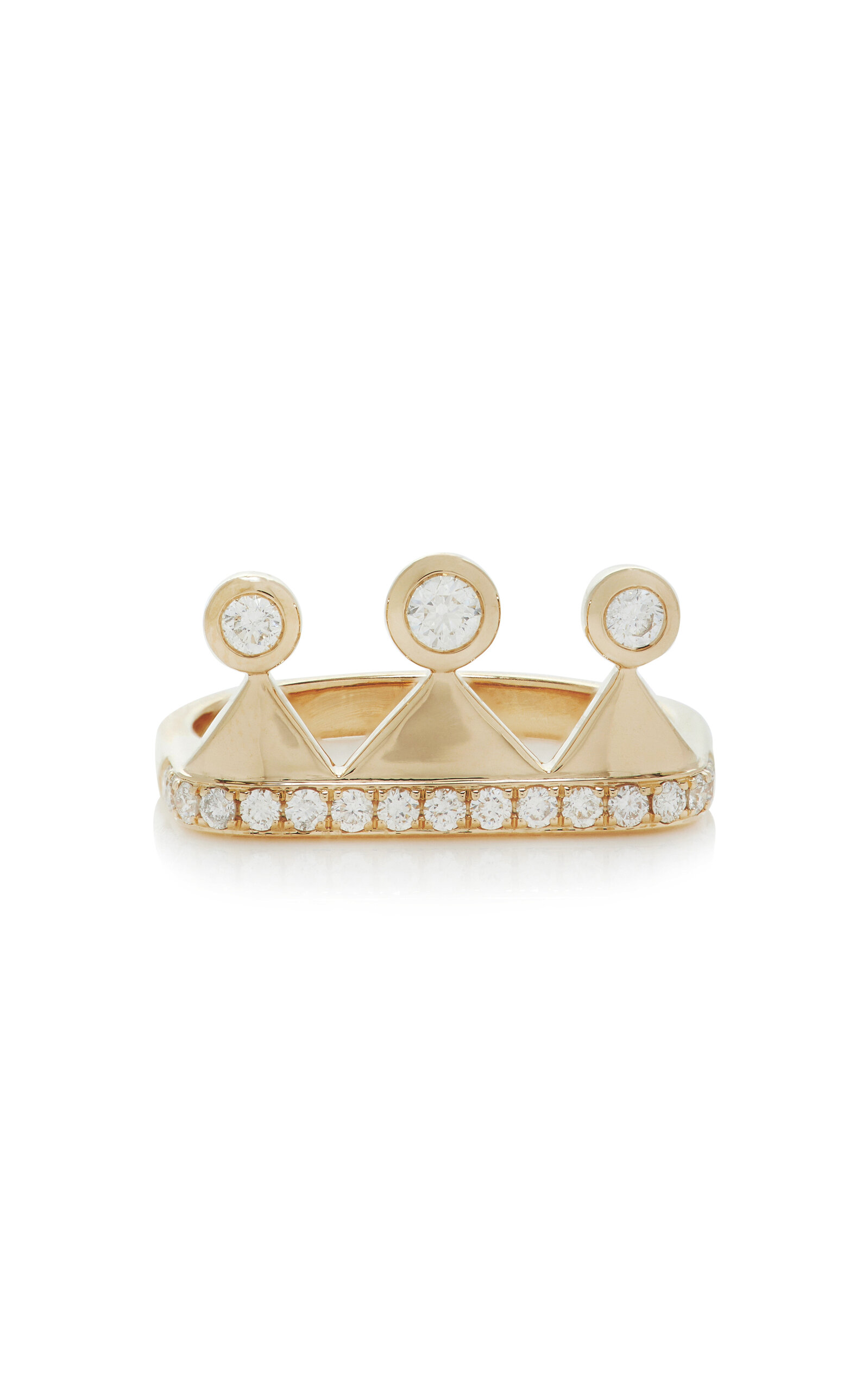 Shop Eden Presley Queen For A Day 14k Yellow Gold Diamond Pinky Ring
