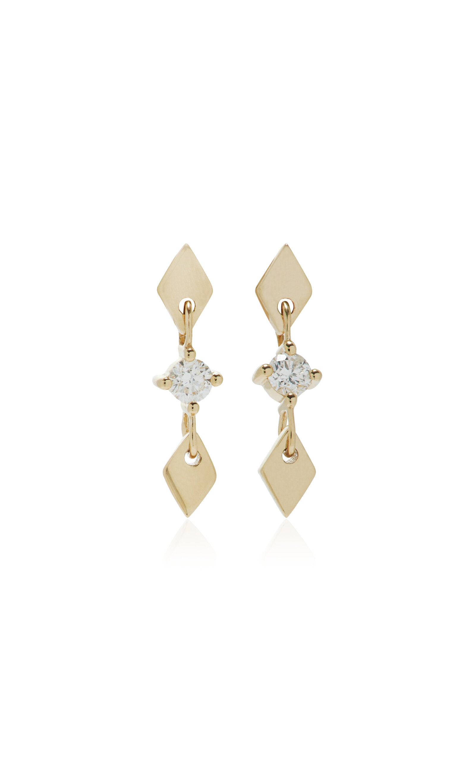 Shine 14K Yellow Gold Diamond Earrings