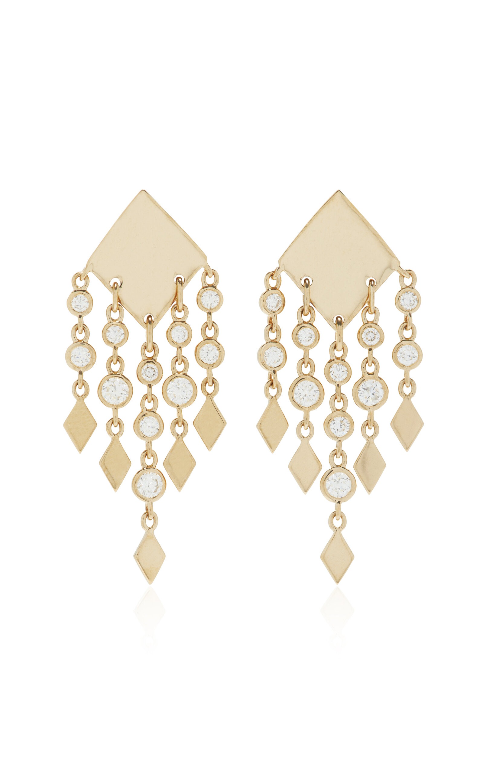 Shop Eden Presley Shine 14k Yellow Gold Diamond Earrings