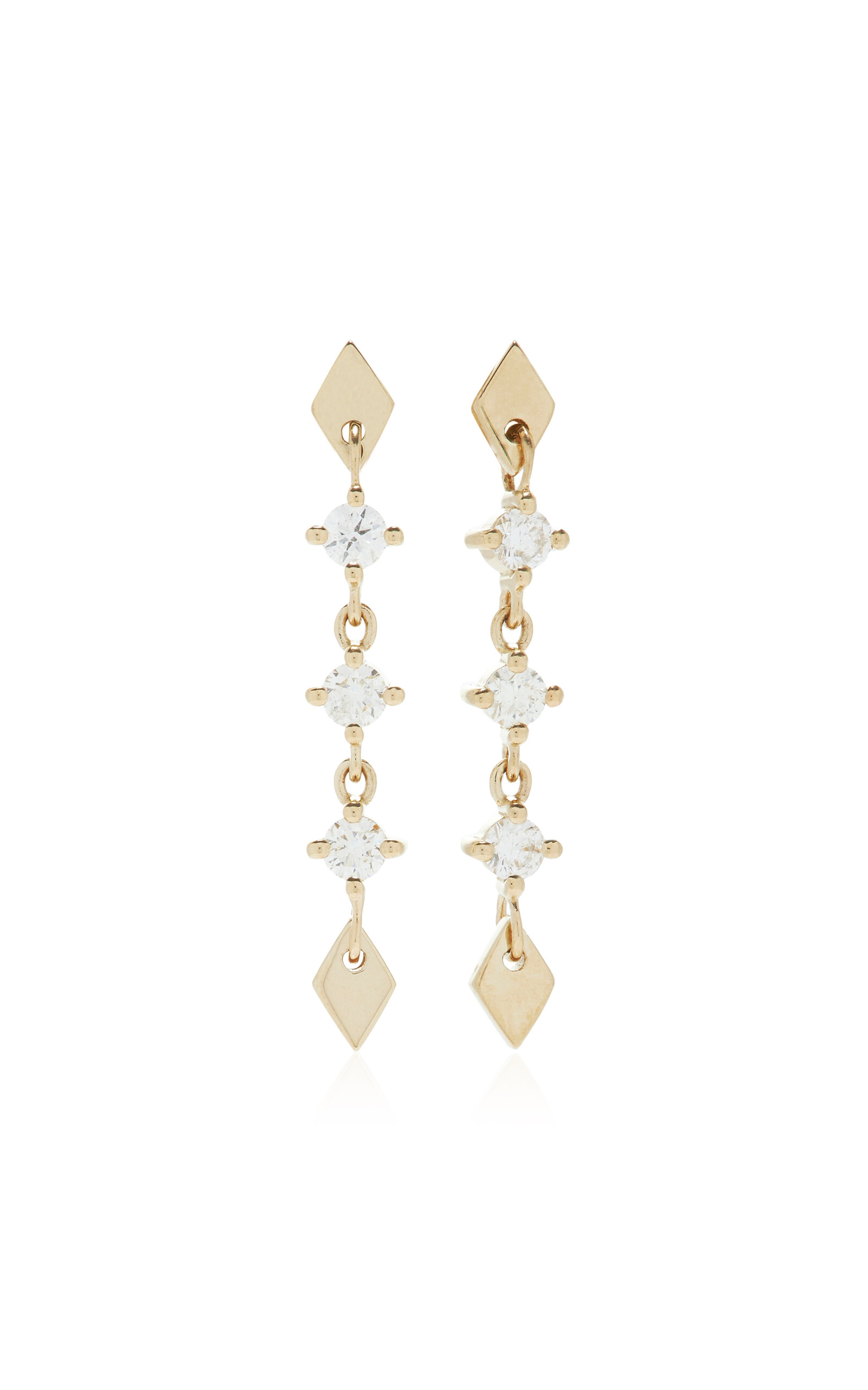 Shop Eden Presley Shine 14k Yellow Gold Diamond Earrings