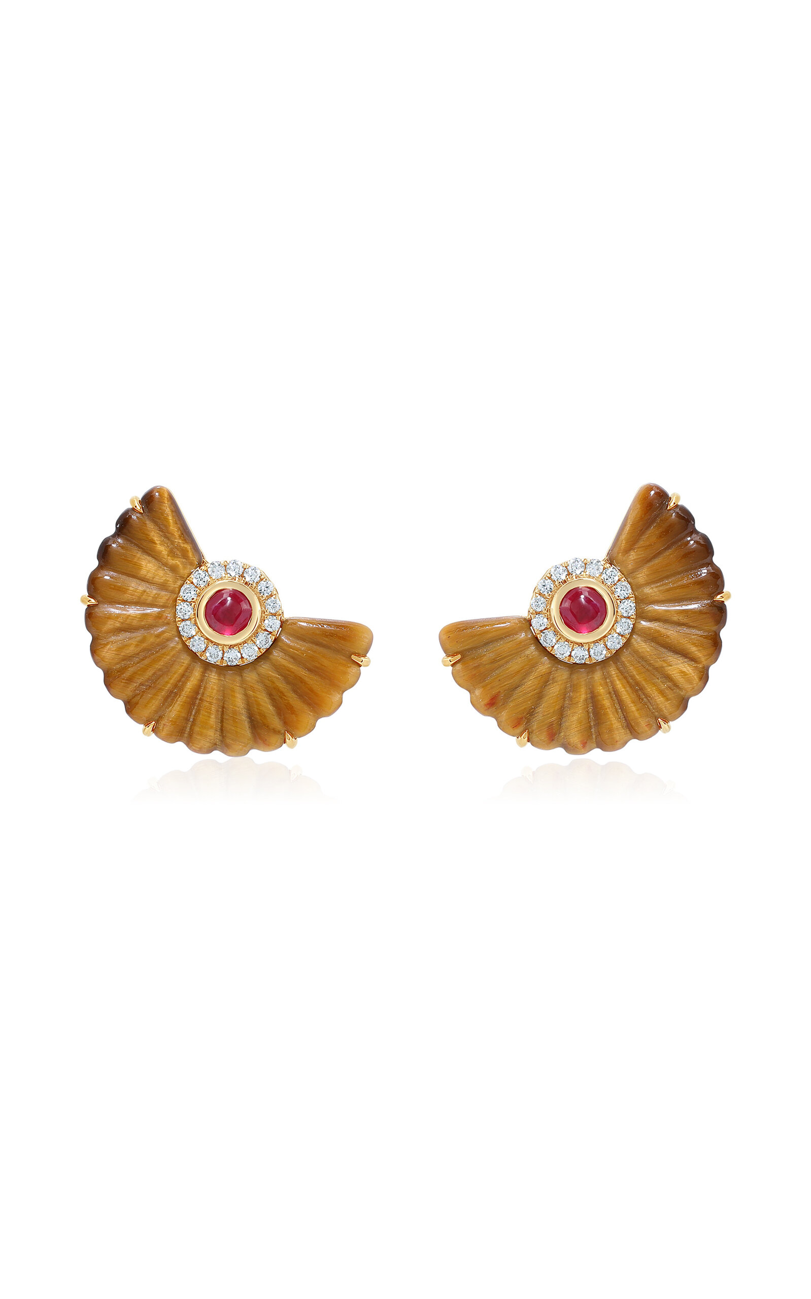 State Property Alara Tigerlily 18K Yellow Gold Multi-Stone Earrings - Brown - OS - Moda Operandi - Women's Jewelry And Watches