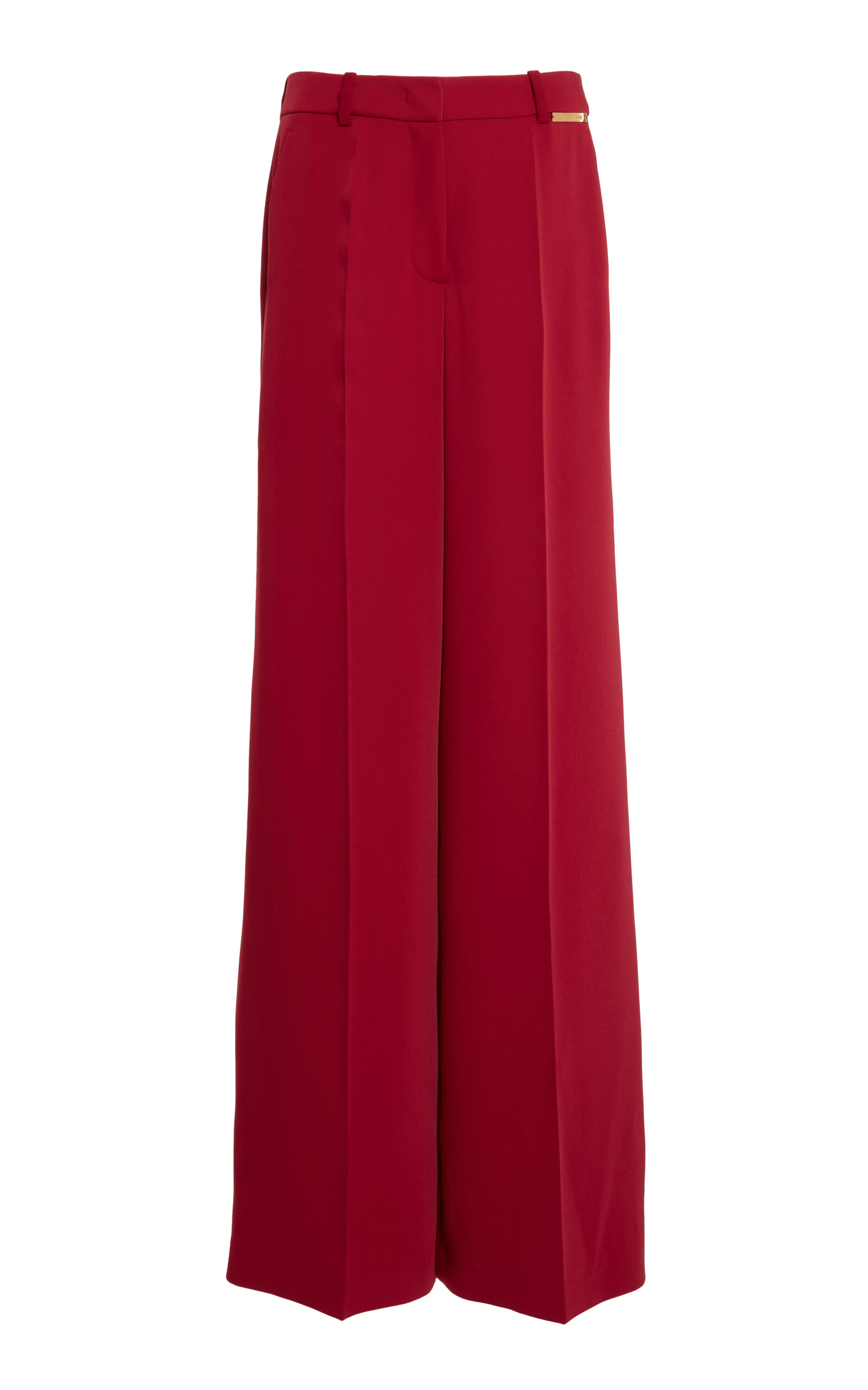 Zuhair Murad Wide-leg Cady Trousers In Red
