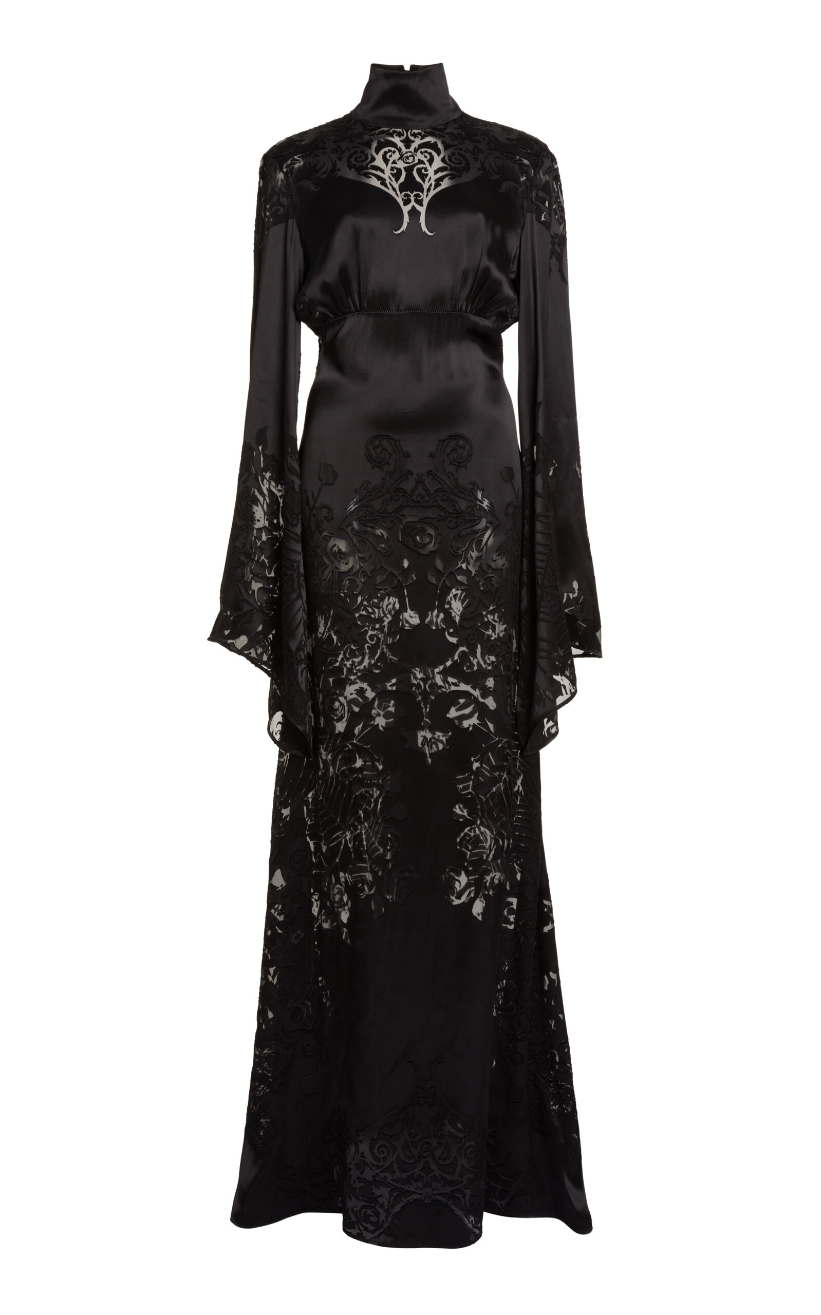 zuhair murad silk maxi dress dupe mimialeblanc wears a draped silk plum chiffon asymmetrical long dress adorned with embroidered appliqus to the 2025 Joy Awards. #zuhairmuradcouture