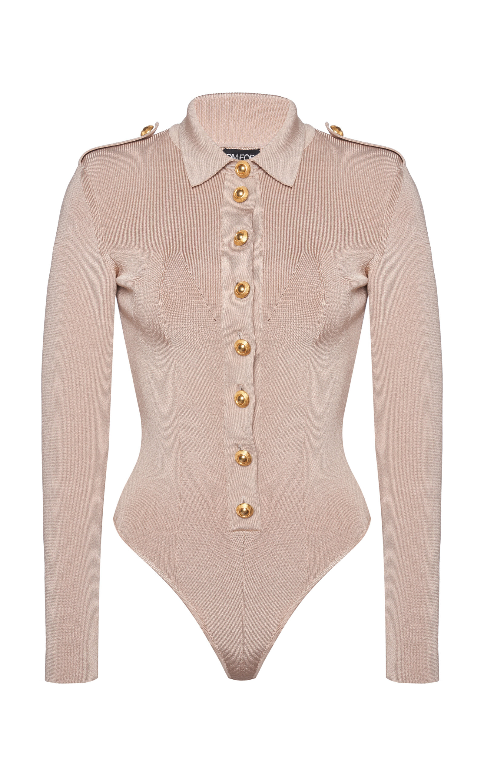 Tom Ford Ribbed Bodysuit In Ivory
