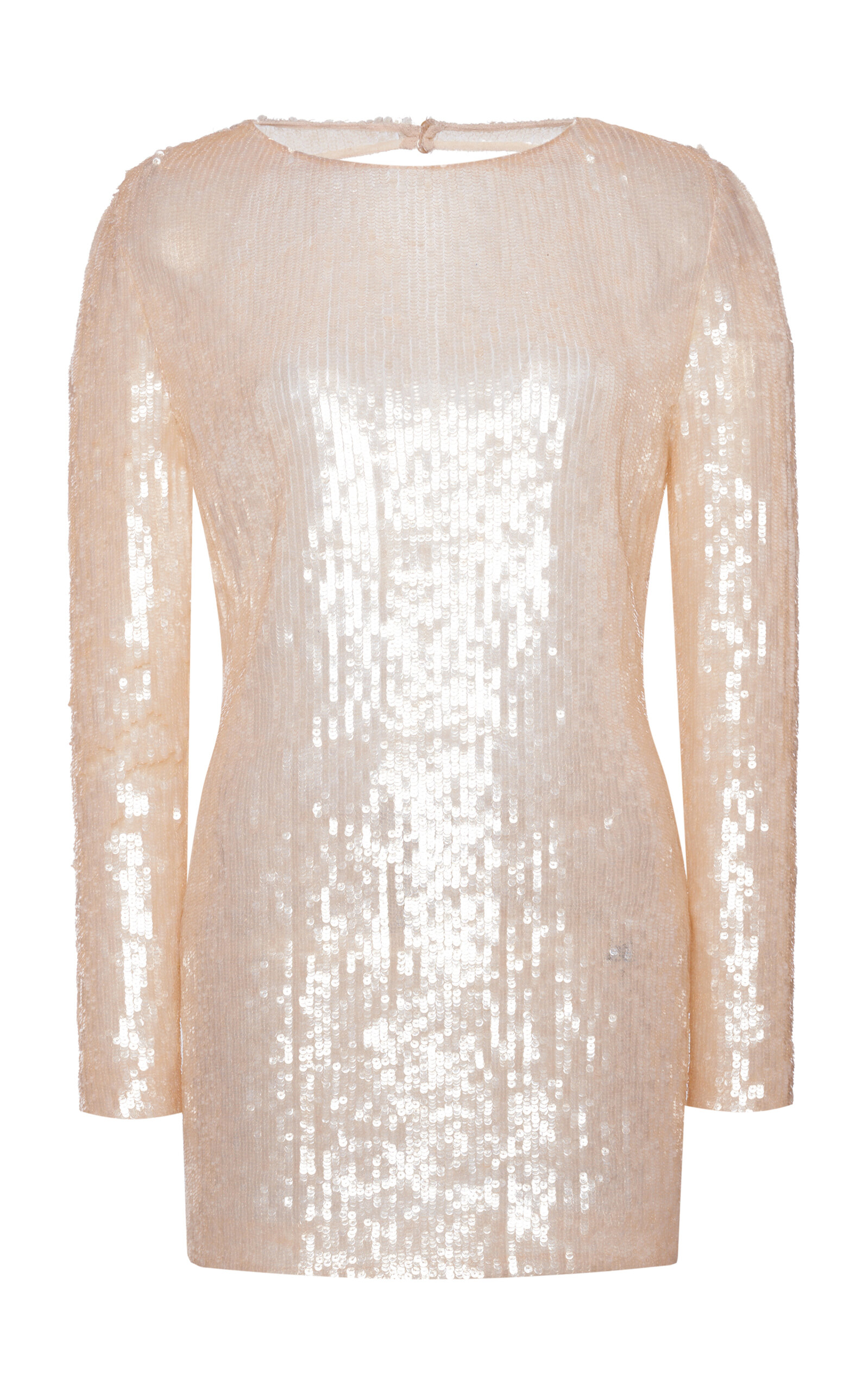 Tom Ford Sequined Mini Dress In Nude