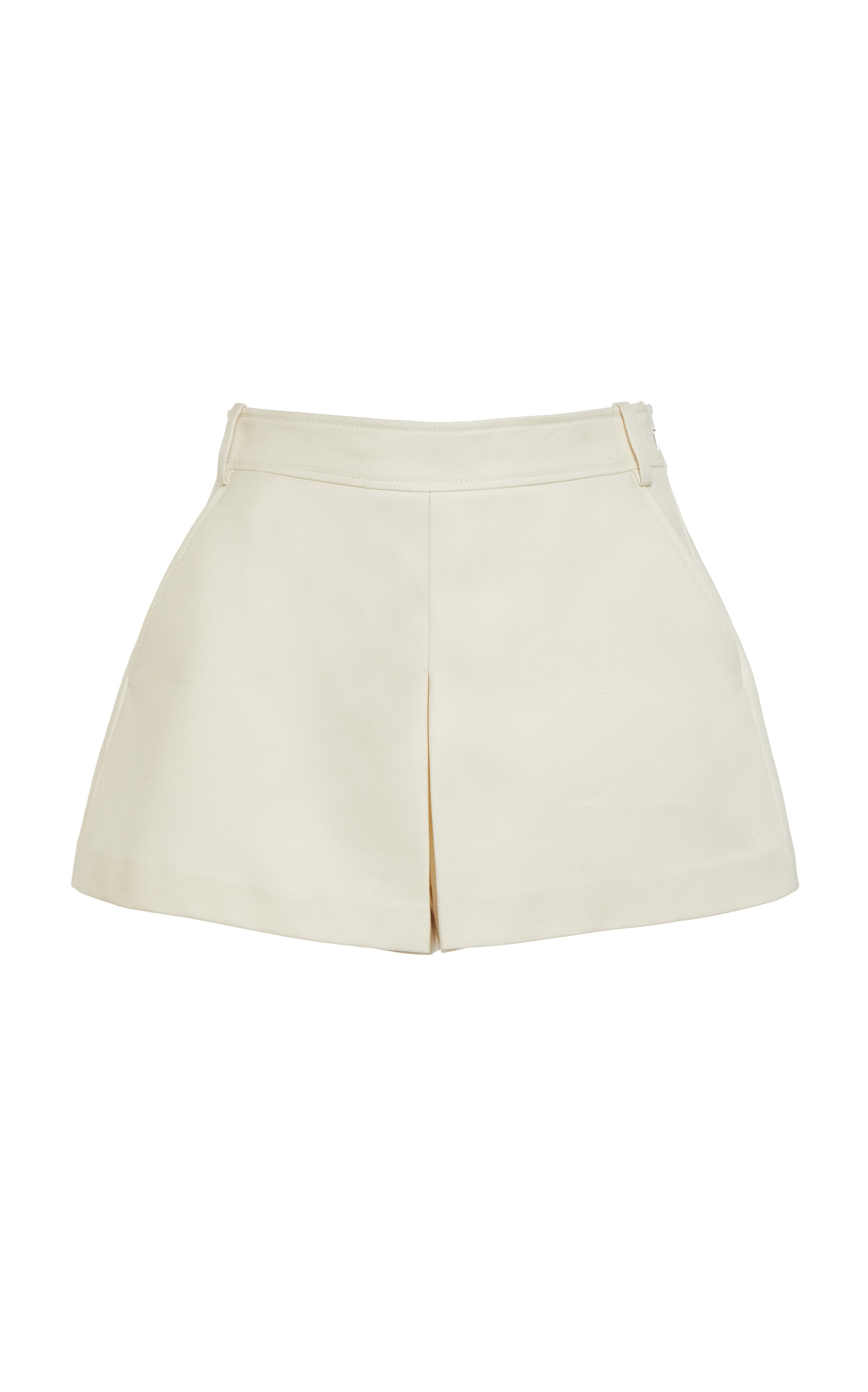 Tom Ford Tailored Wool-silk Twill Skort In Off-white