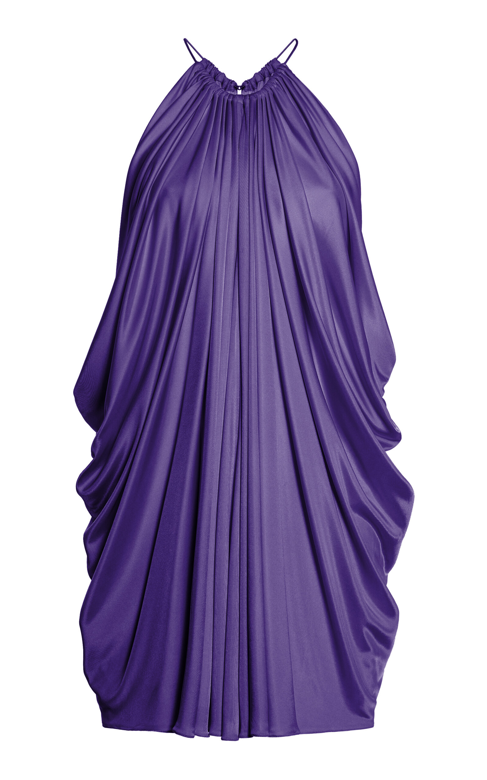 Tom Ford Shimmery Draped Halterneck Mini Dress - Purple