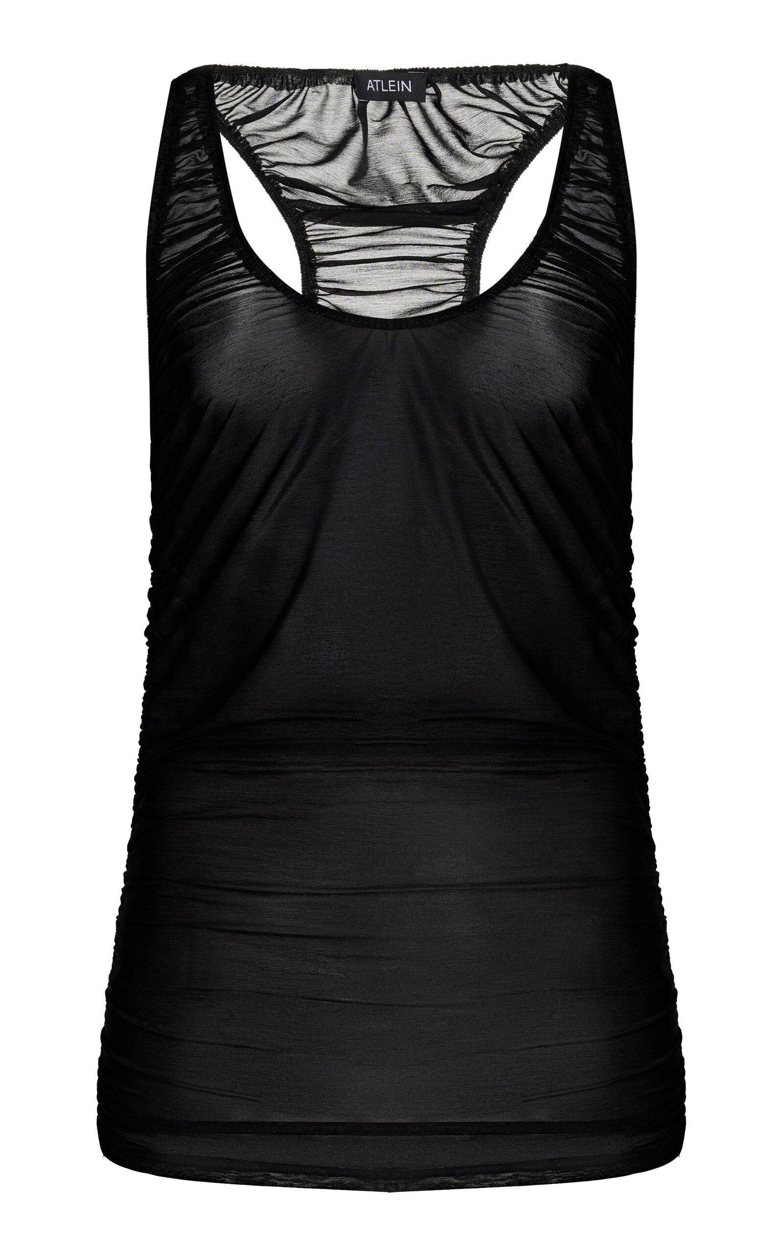 Atlein Ruched Fine-Knit Tank Top - Women's Clothing