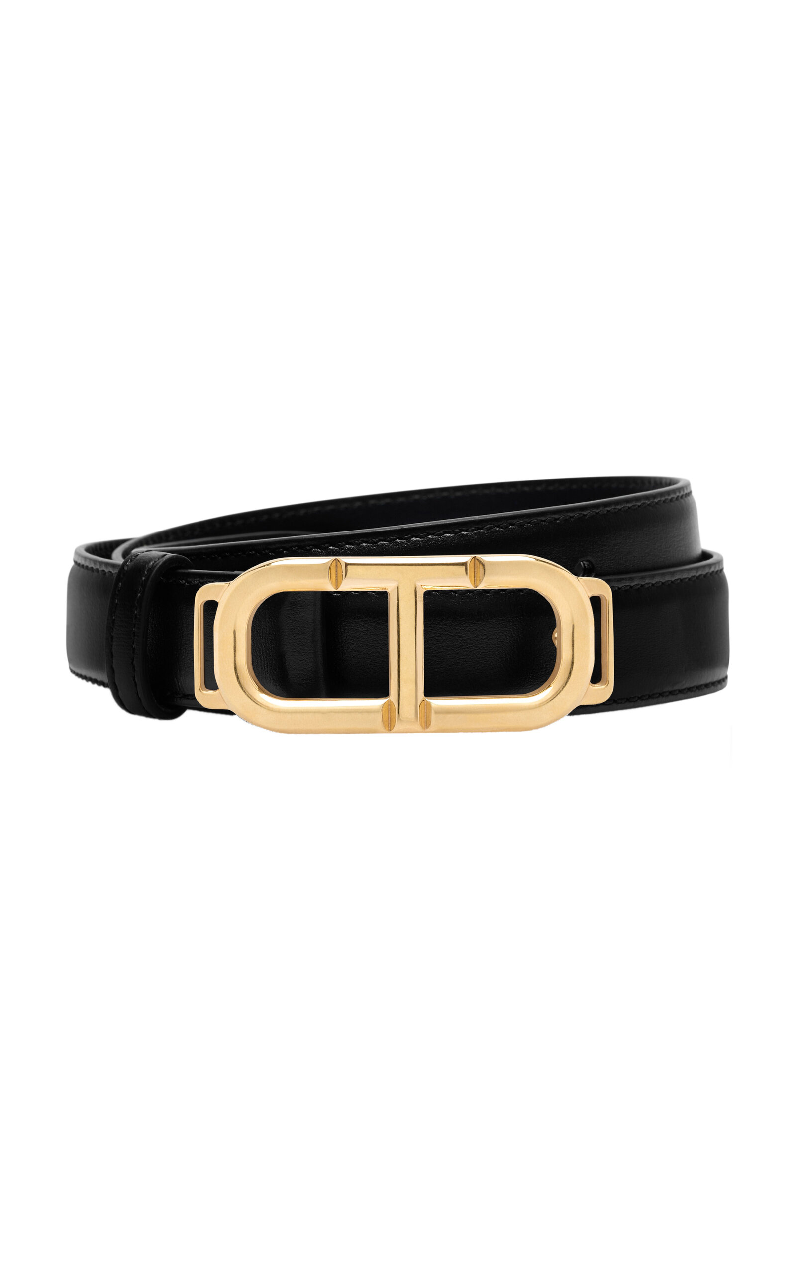 Tom Ford Whitney Box Palmellato Leather Belt In Black
