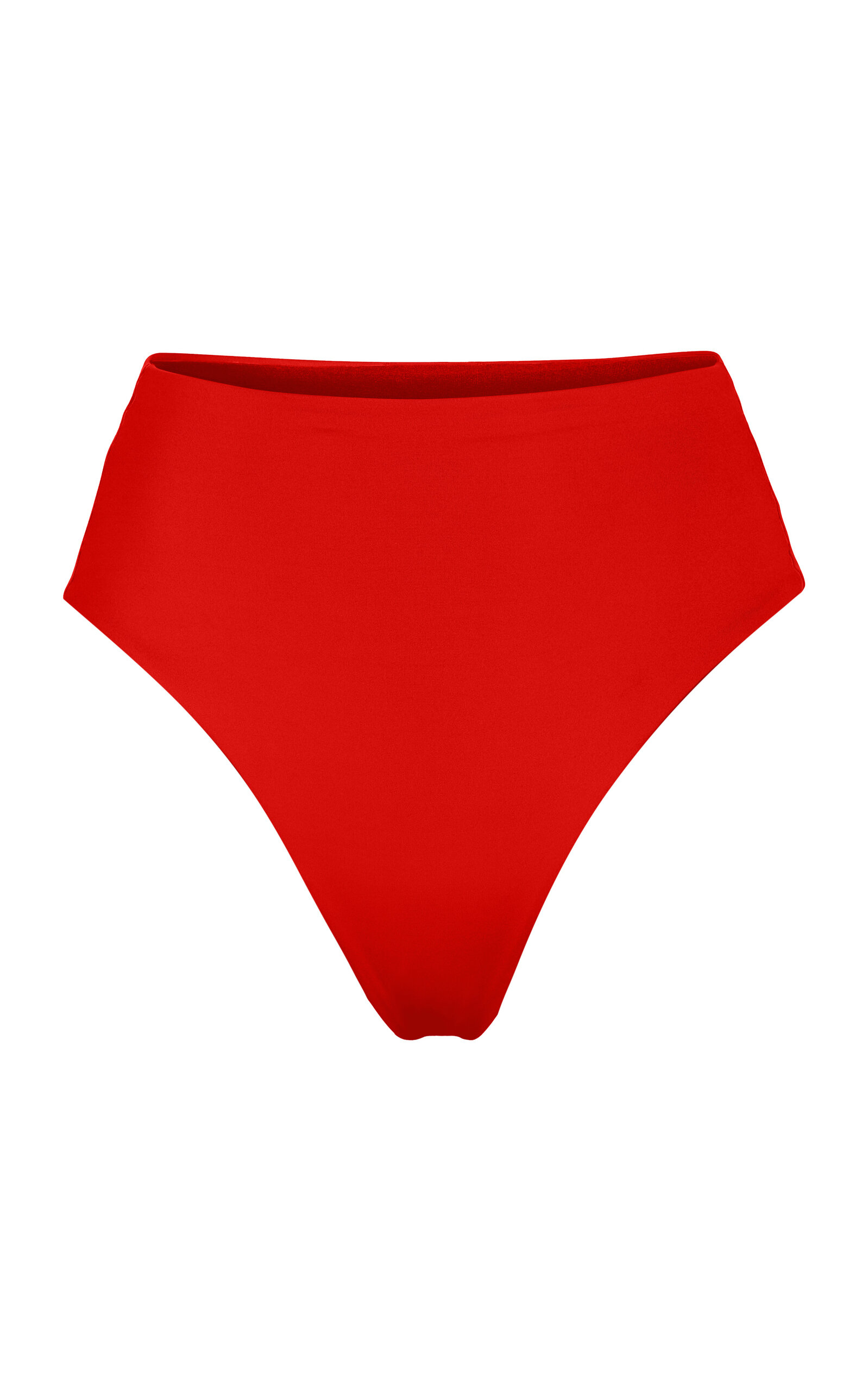 Left On Friday Hi Hi High-waisted Cheeky Bikini Bottom In Red