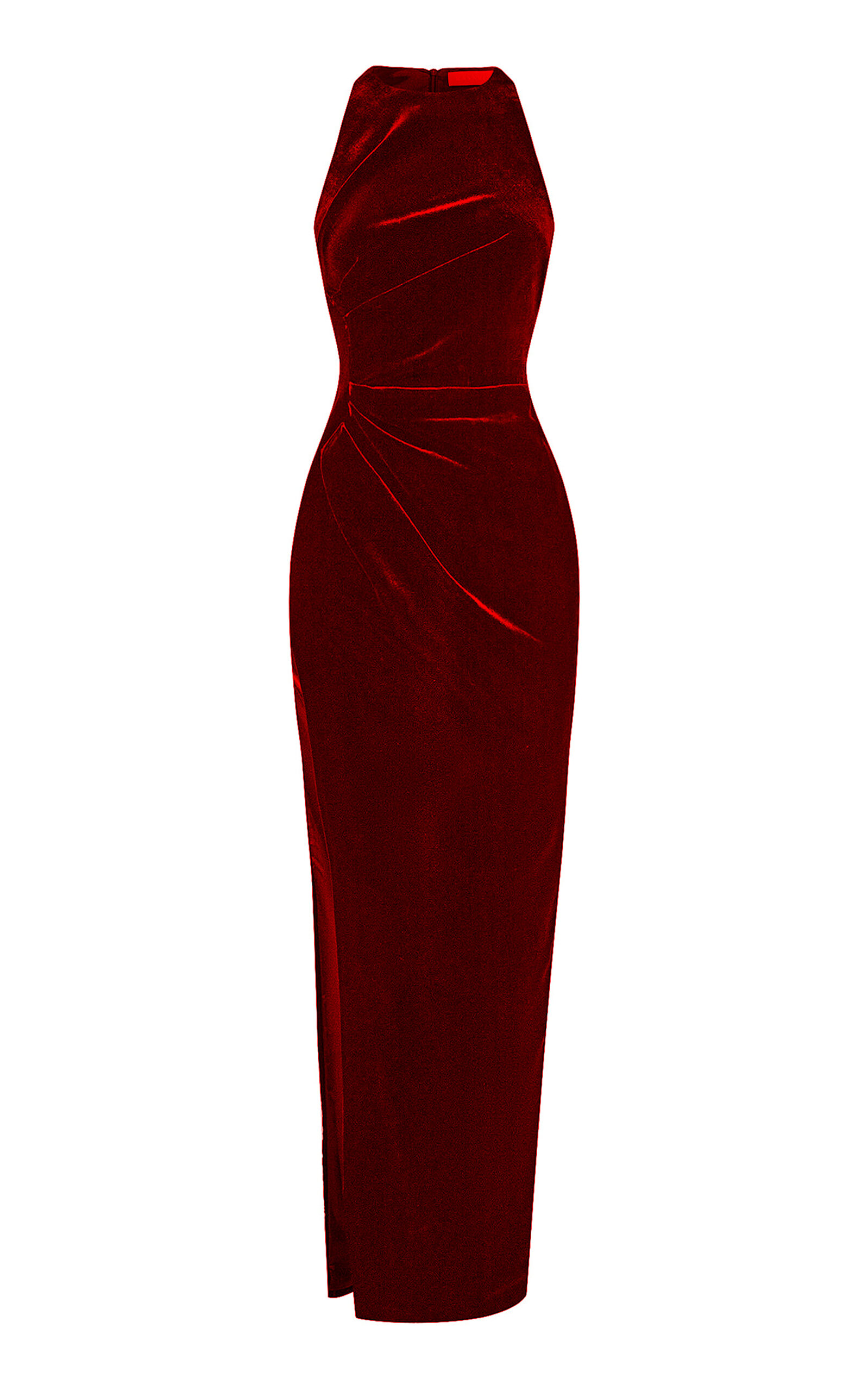 fitted lace wedding dress Lace and Satin Corset Maxi Dress 42 (FR) / Burgundy main image 0