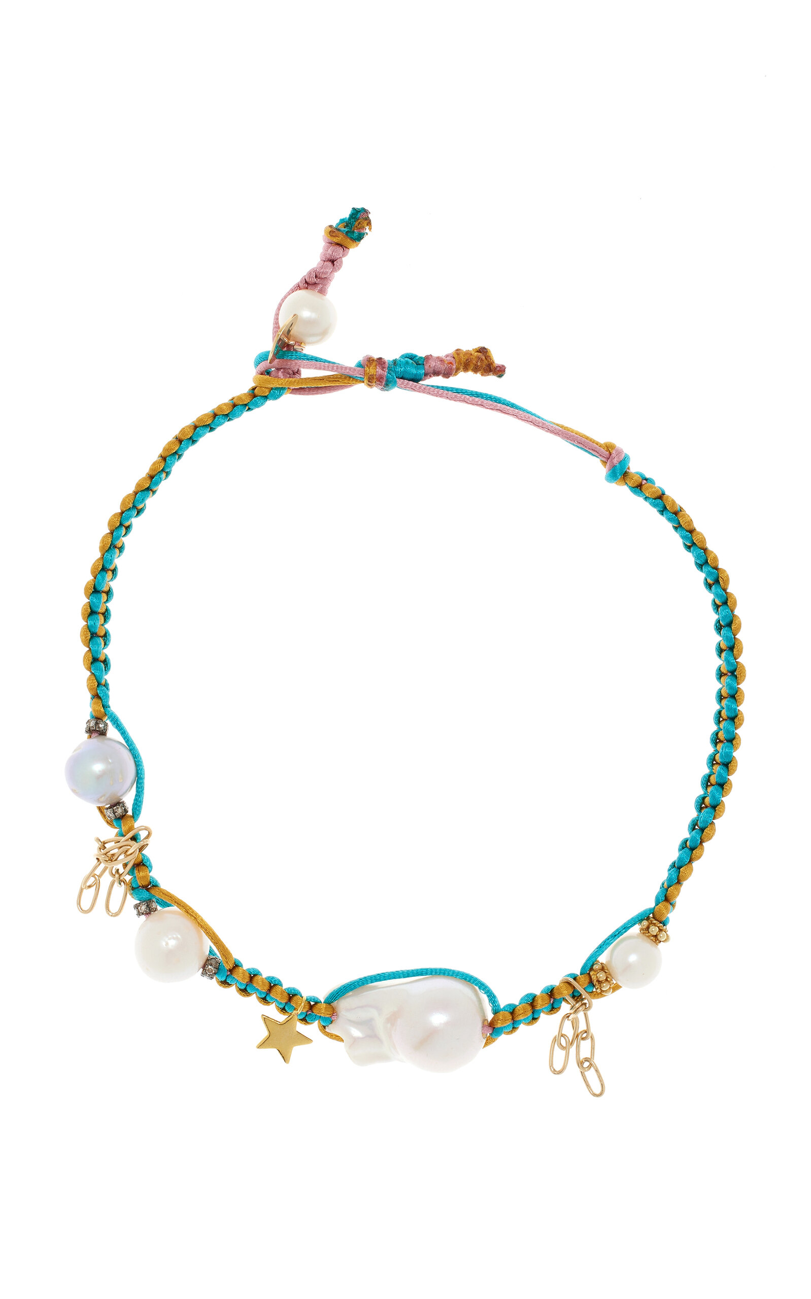Shop Joie Digiovanni Mexican Dream Knotted Silk Necklace In Multi