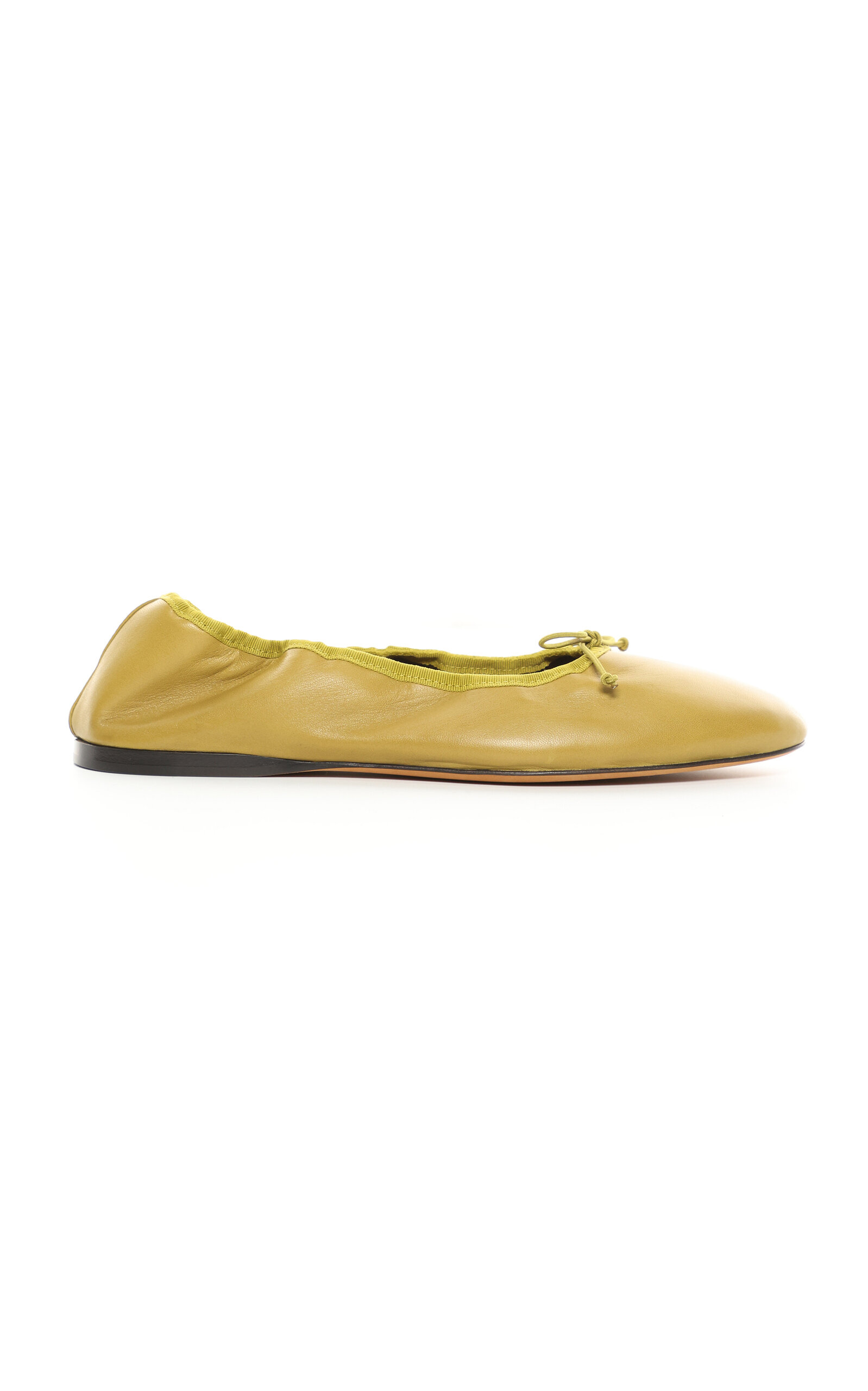 The Row Awar Leather Ballet Flats - Yellow - Women's Shoes