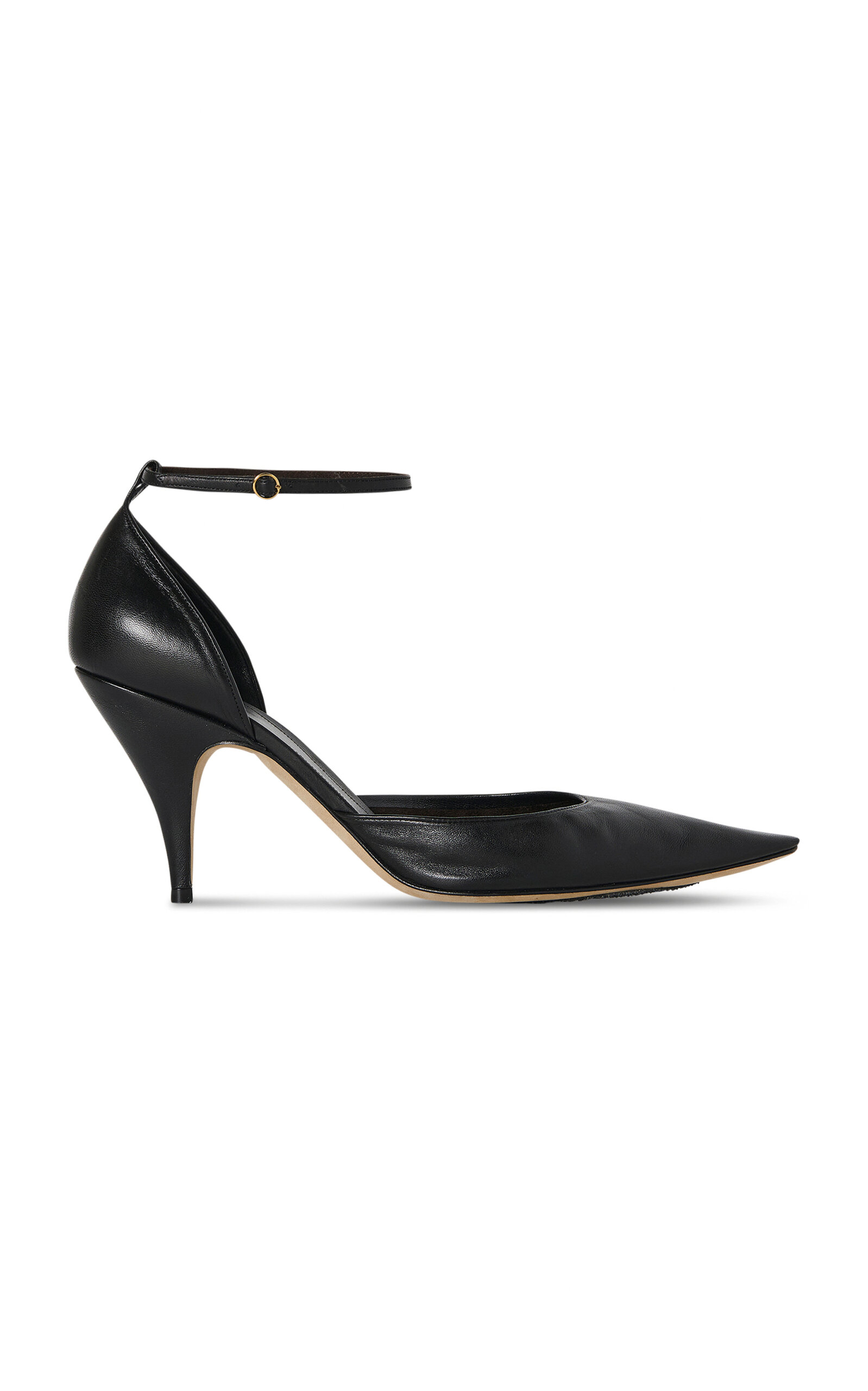 The Row Liisa Leather D'Orsay Pumps - Black