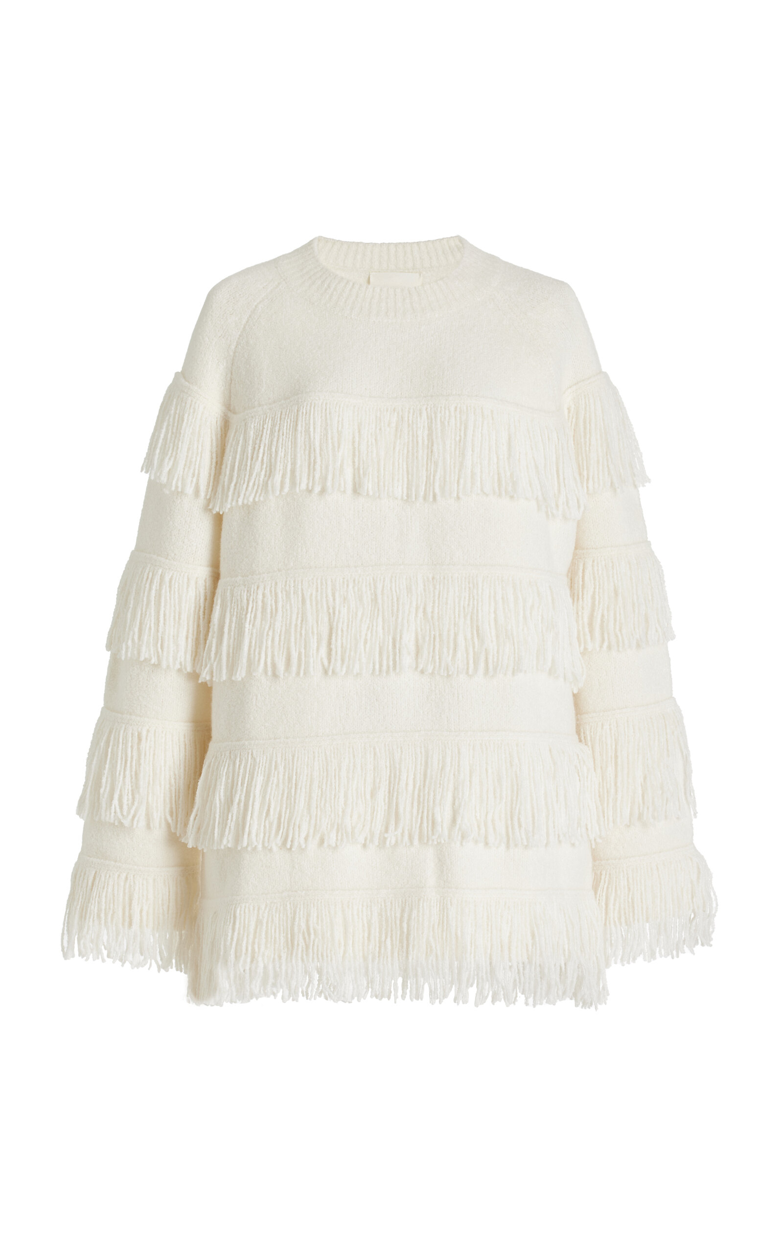Lisa Yang Agneta Fringe-trim Cashmere Sweater In Ivory